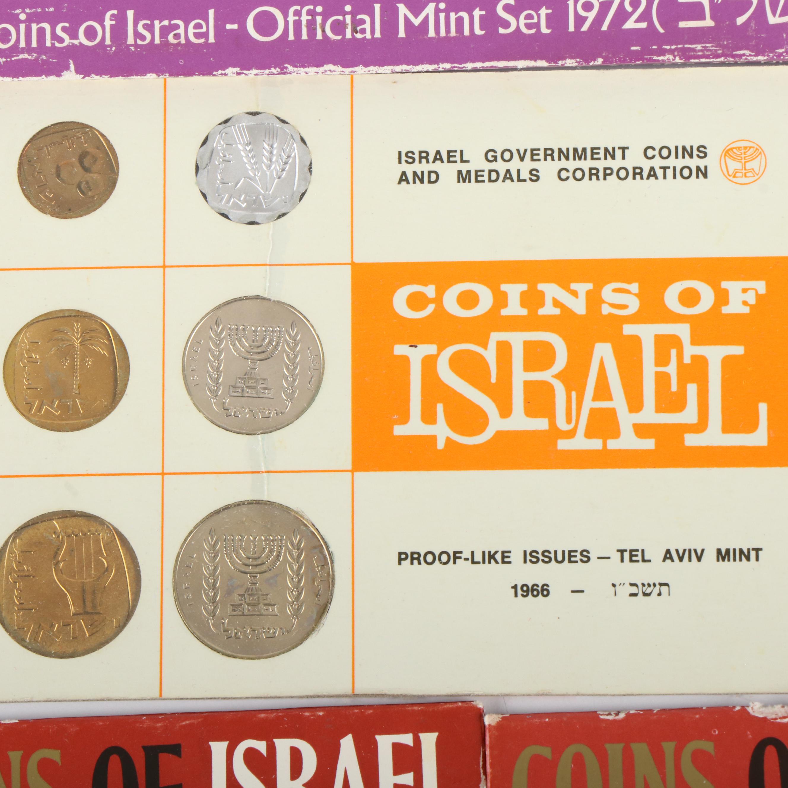 Group of Uncirculated Coins from Israel, 1960s-1970s