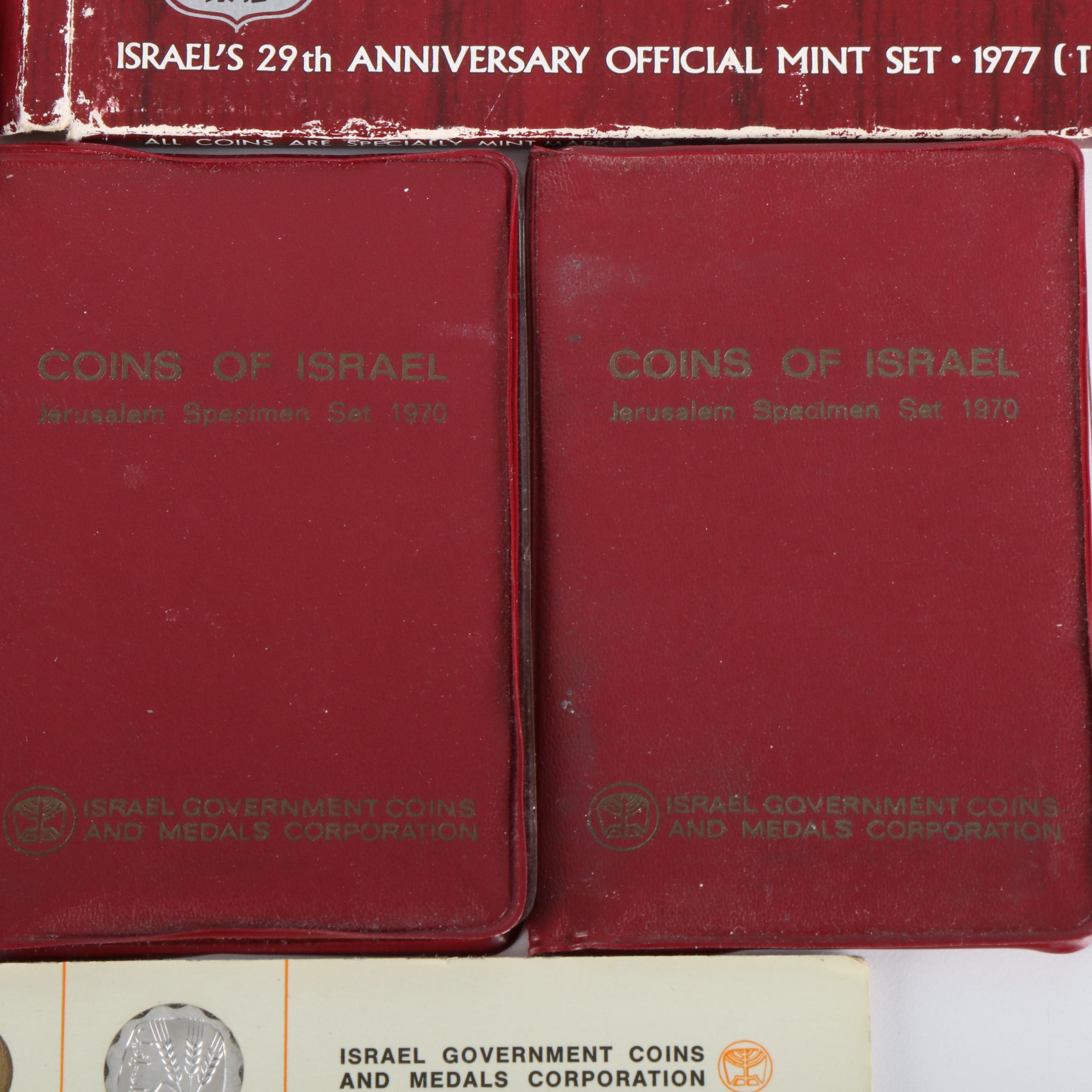 Group of Uncirculated Coins from Israel, 1960s-1970s