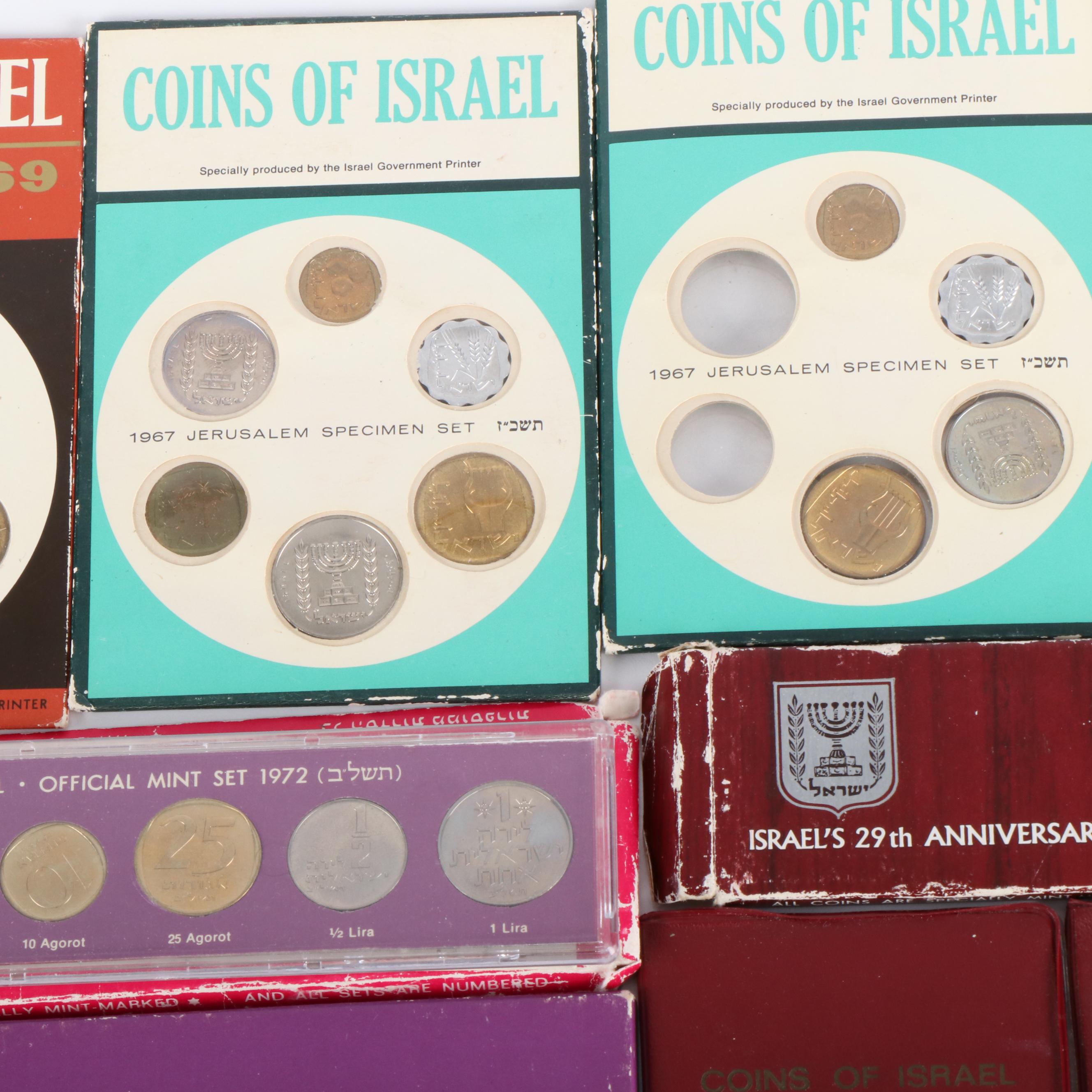 Group of Uncirculated Coins from Israel, 1960s-1970s