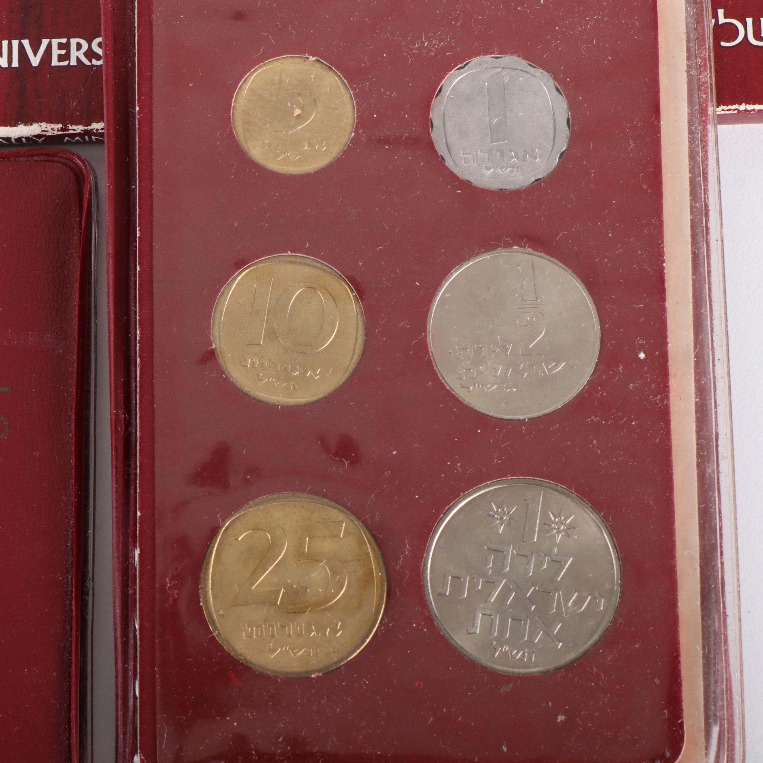 Group of Uncirculated Coins from Israel, 1960s-1970s