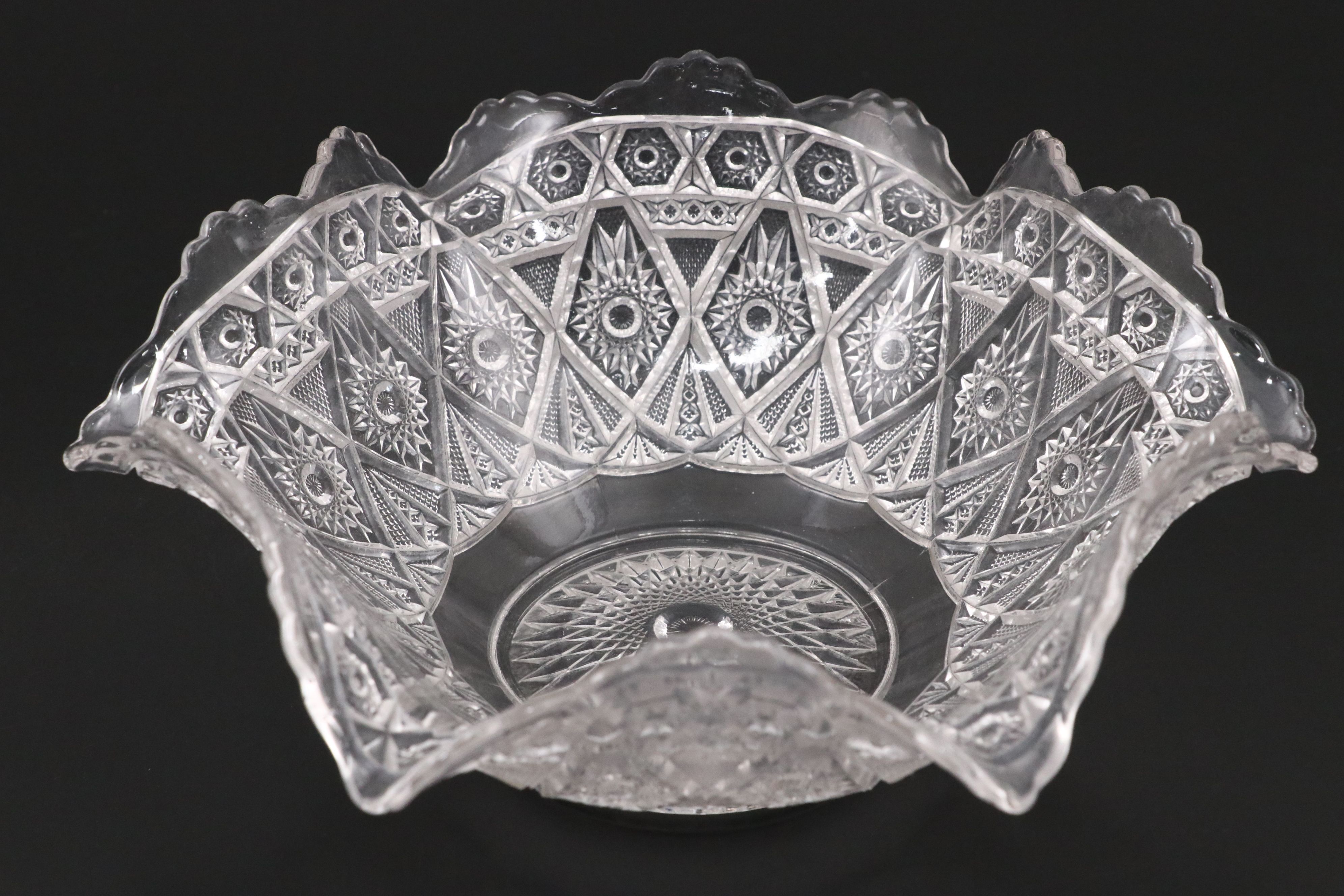 American Brilliant Cut Glass Decorative Bowl, Compote, and More Table Décor