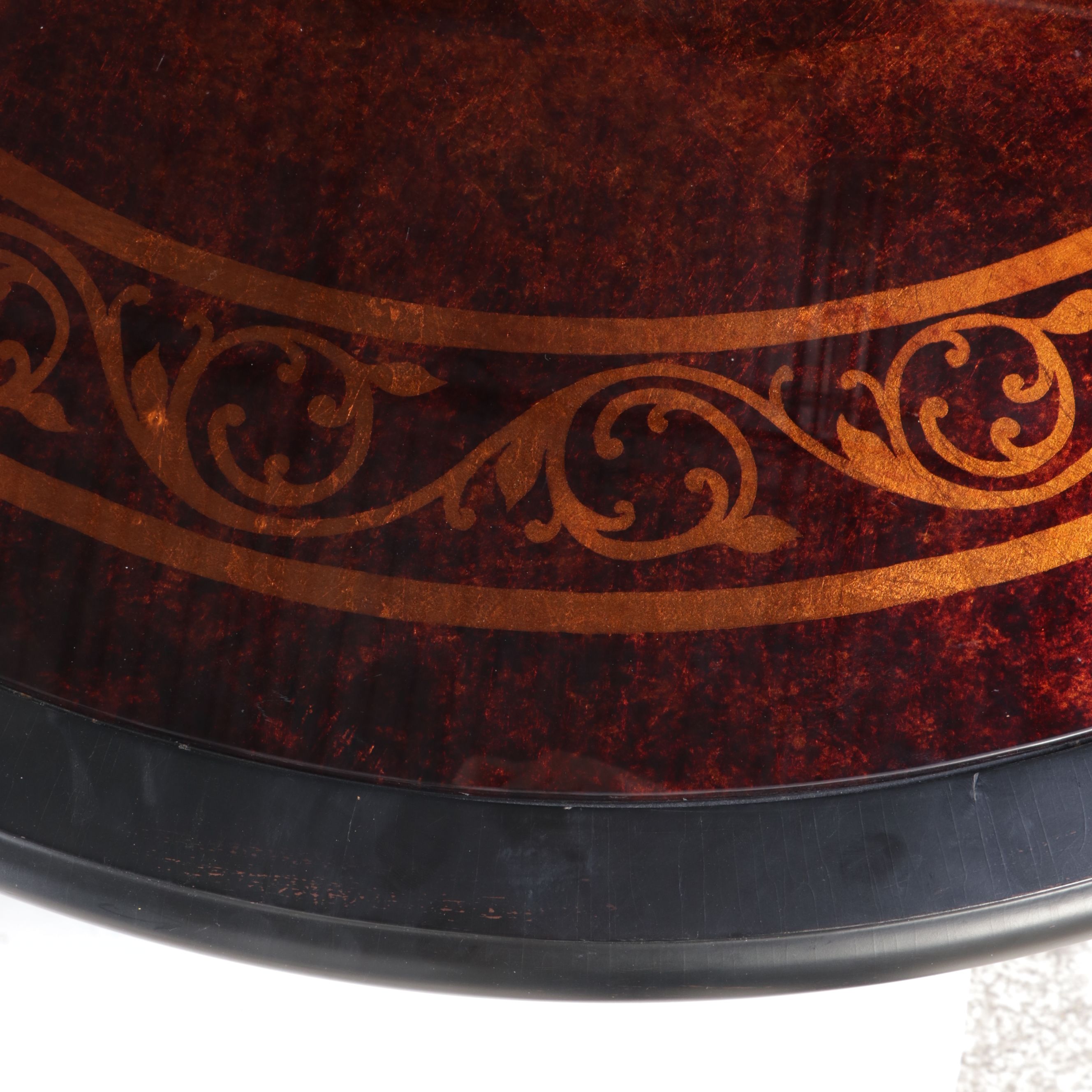 Painted Wooden Pedestal Center Table