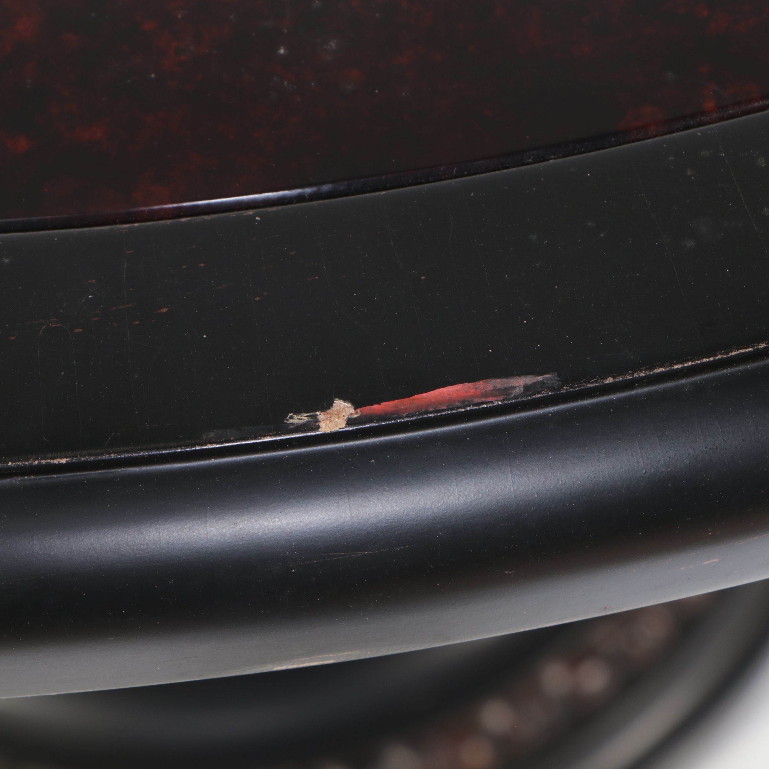 Painted Wooden Pedestal Center Table