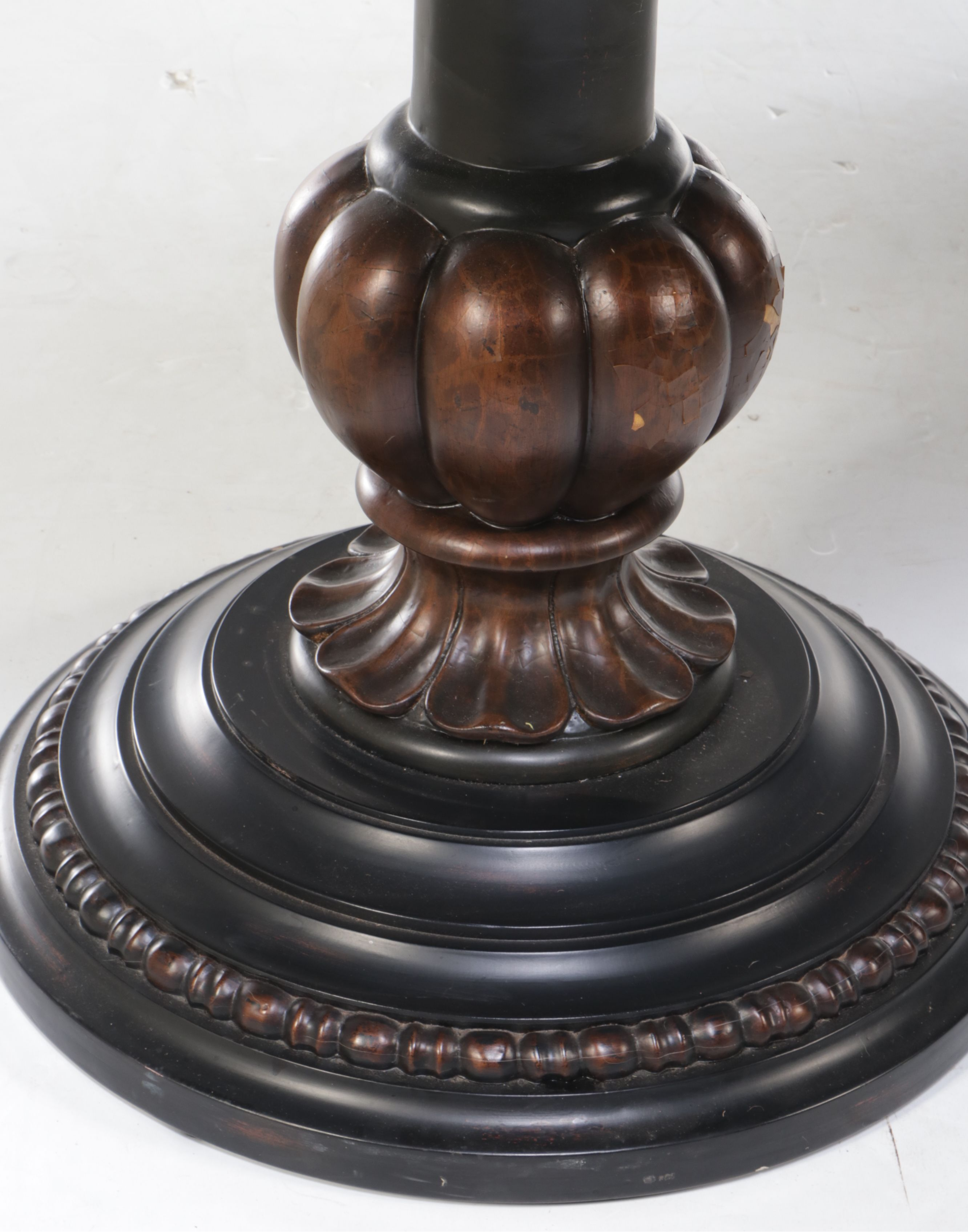 Painted Wooden Pedestal Center Table