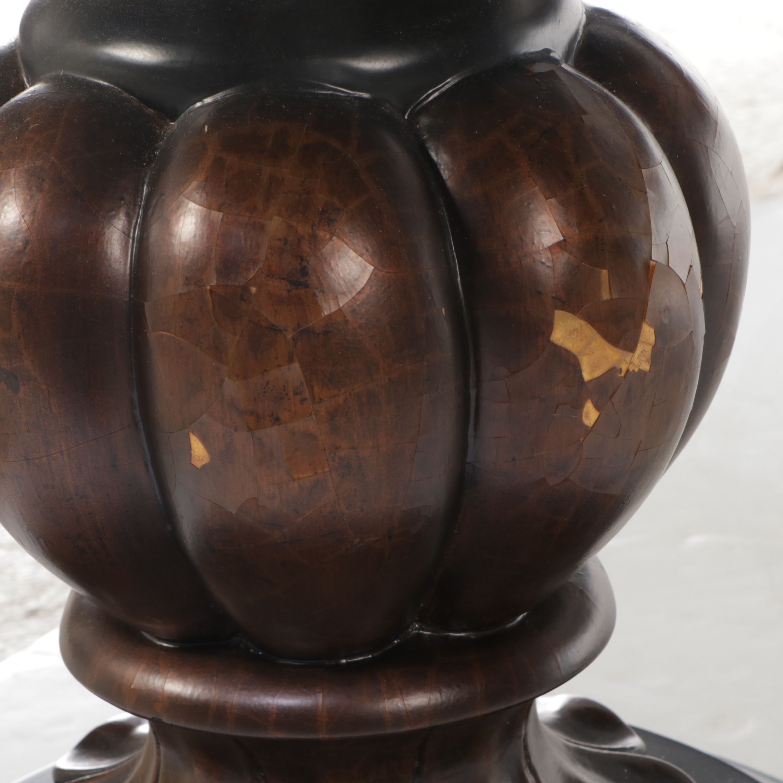 Painted Wooden Pedestal Center Table