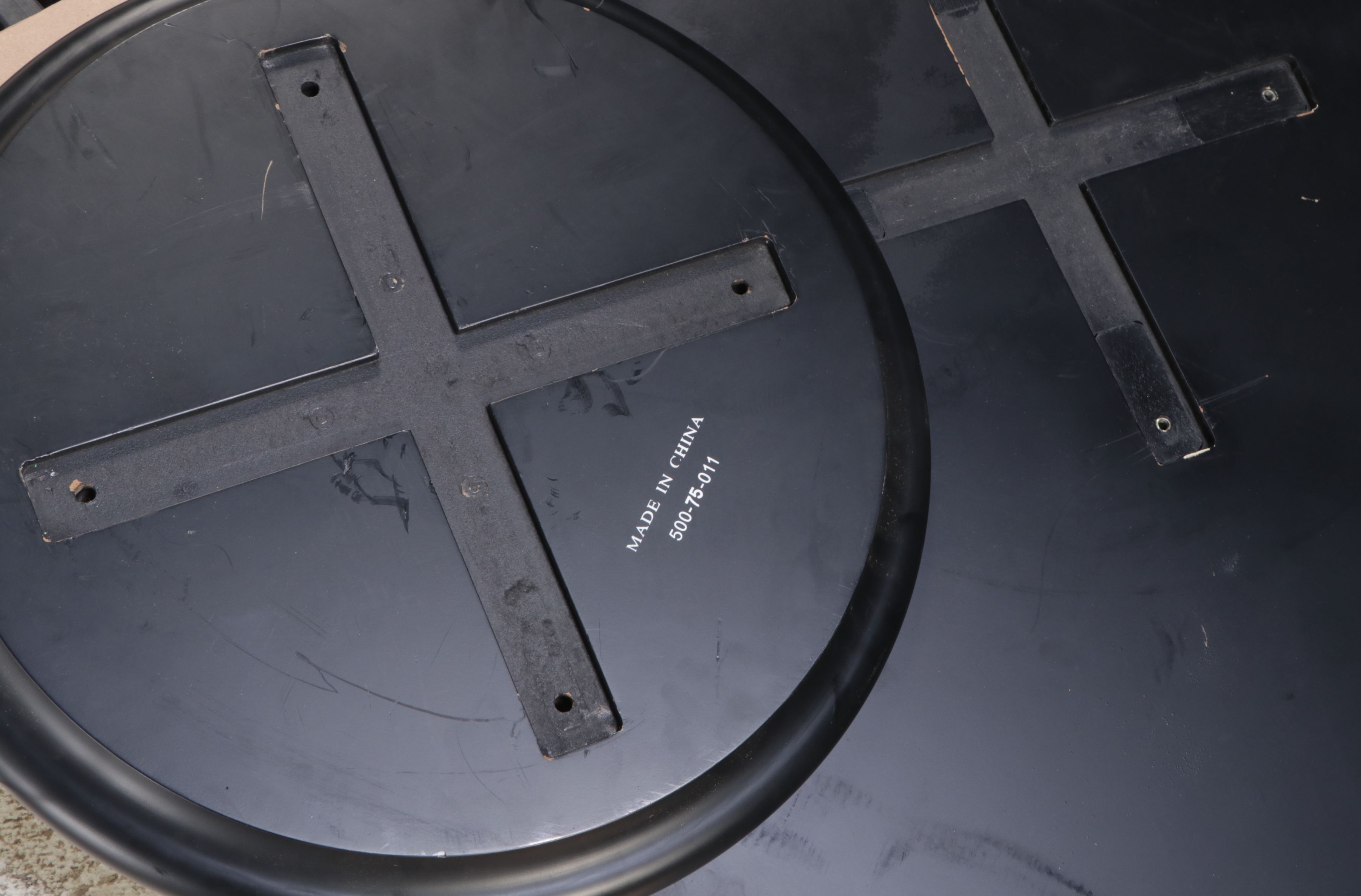 Painted Wooden Pedestal Center Table