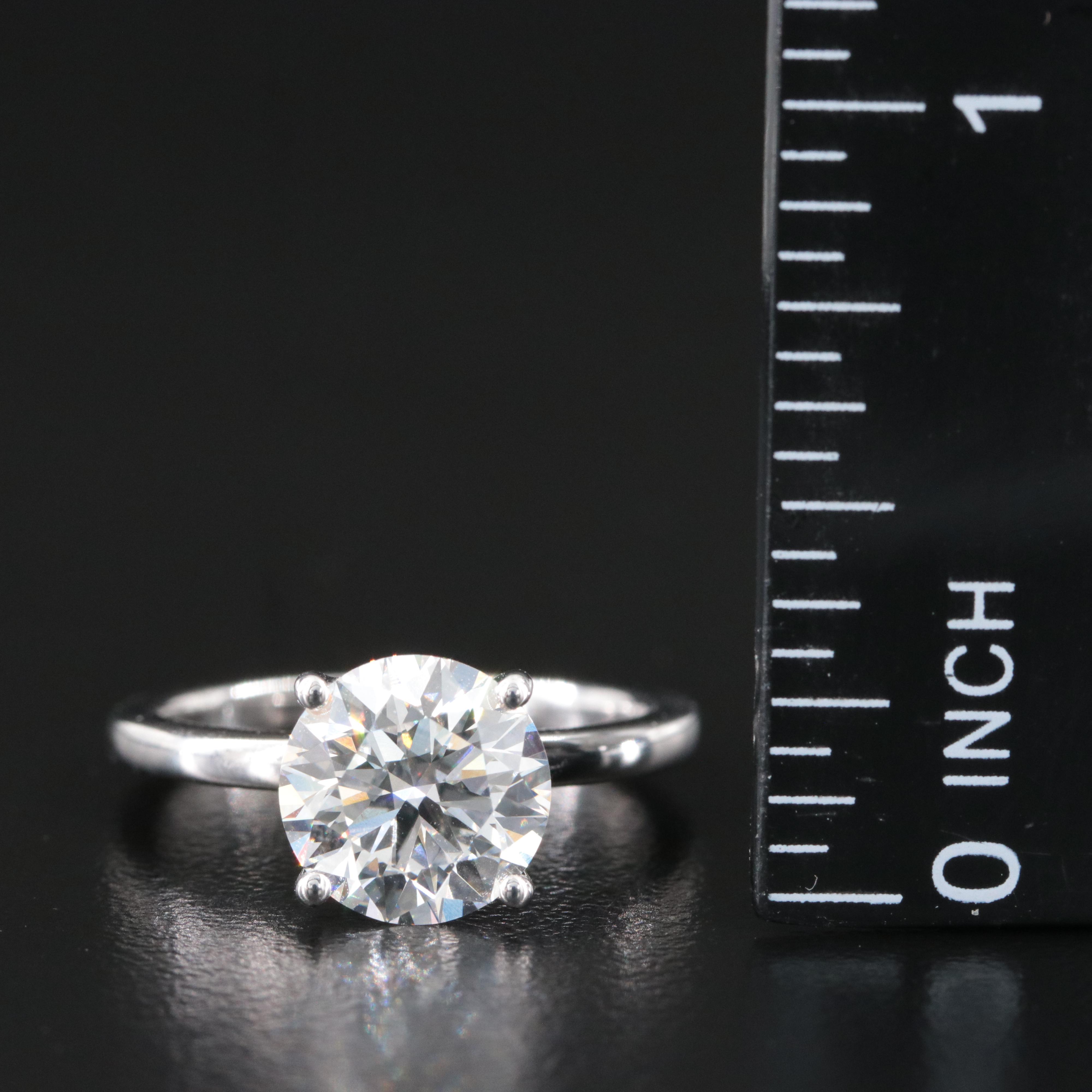 18K 2.47 CT Lab Grown Diamond Solitaire Ring with IGI Online Report