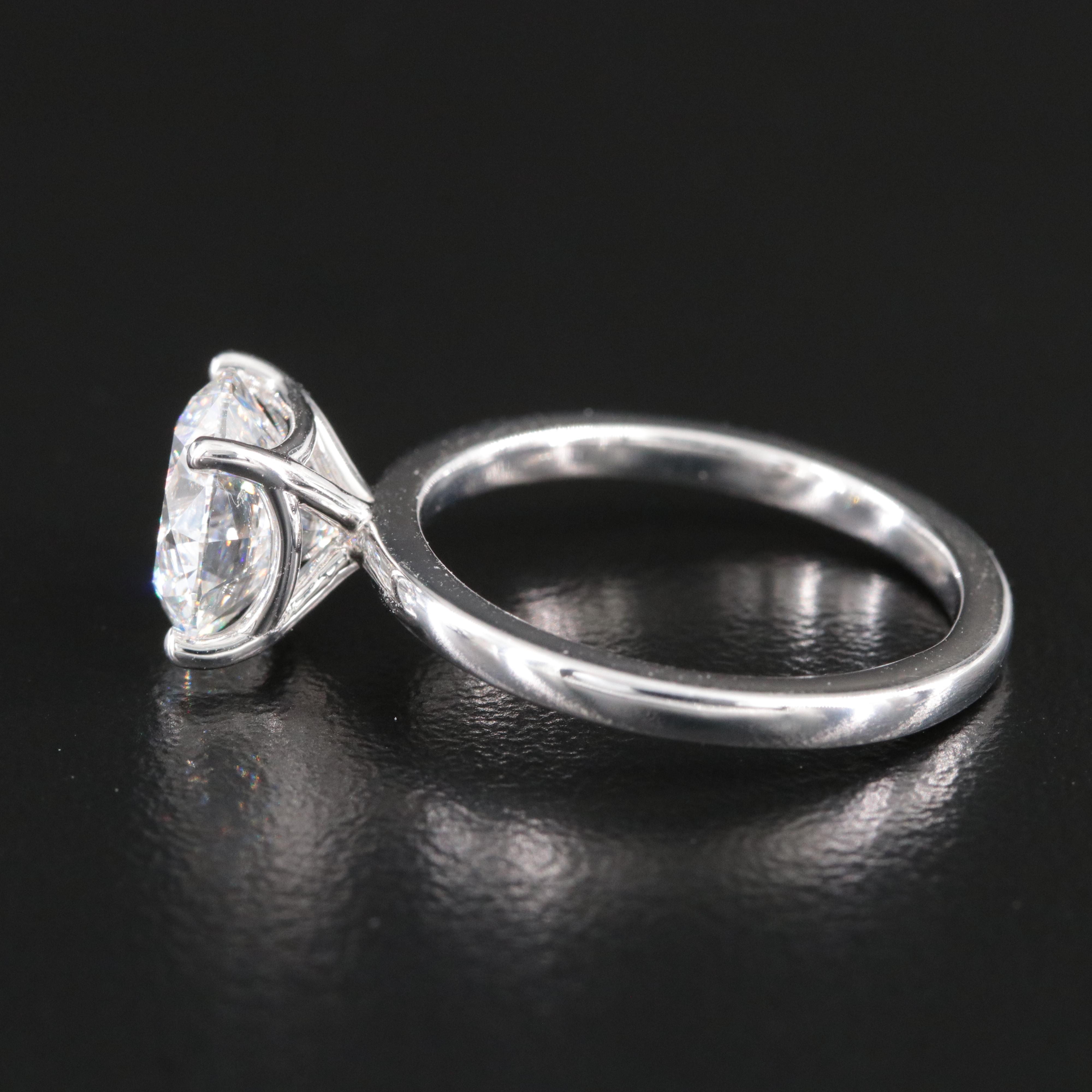 18K 2.47 CT Lab Grown Diamond Solitaire Ring with IGI Online Report