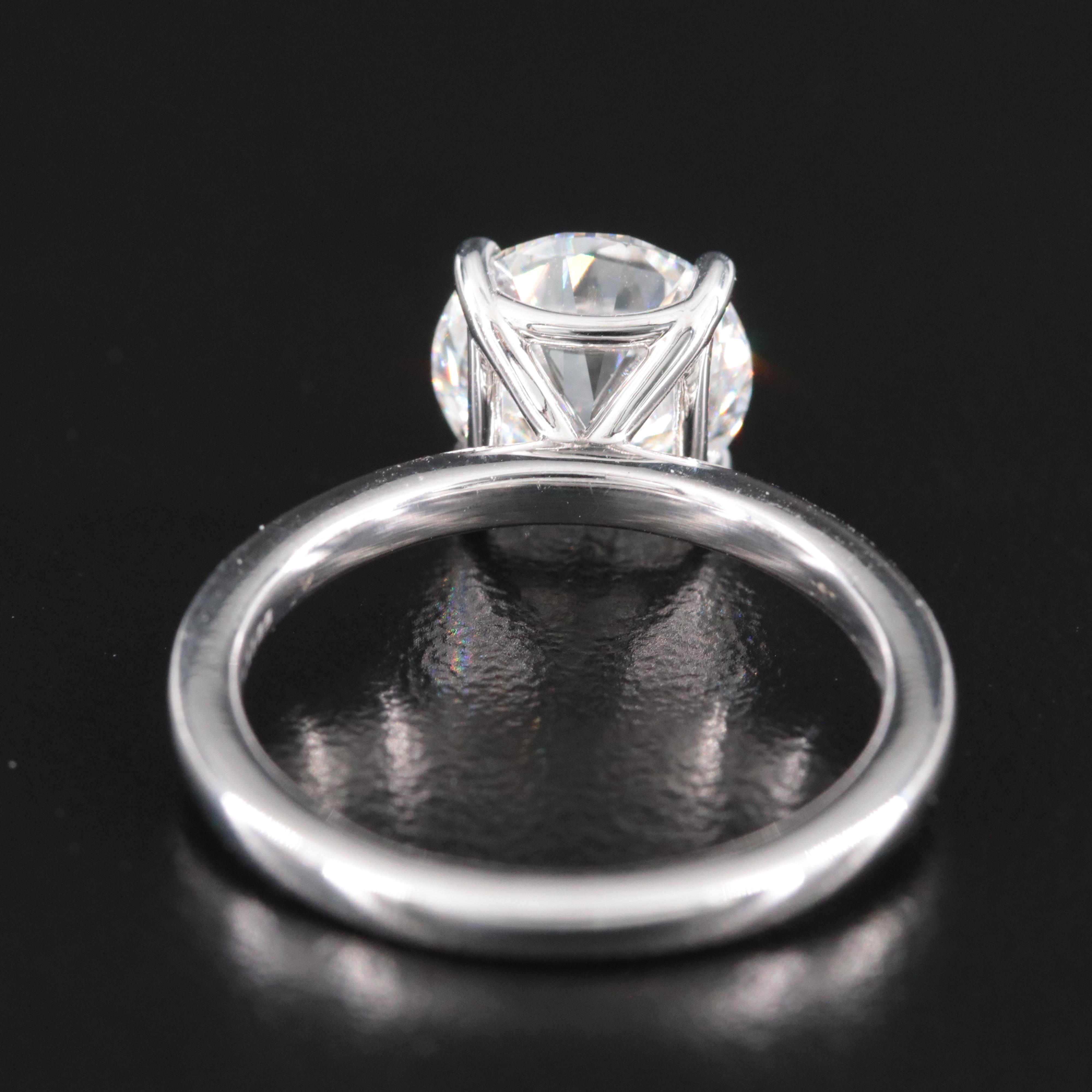 18K 2.47 CT Lab Grown Diamond Solitaire Ring with IGI Online Report