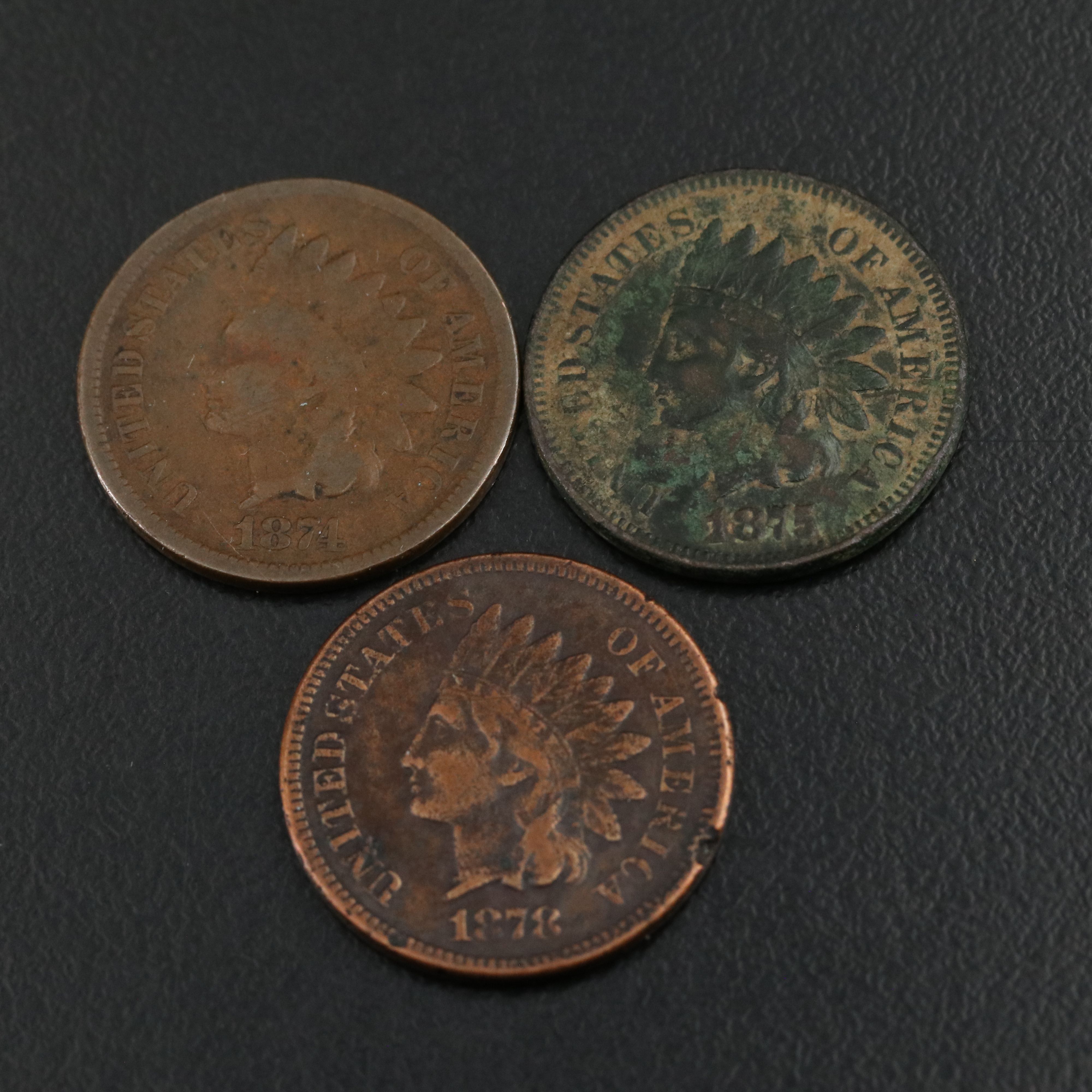 Five Different Early Indian Cents with Problems
