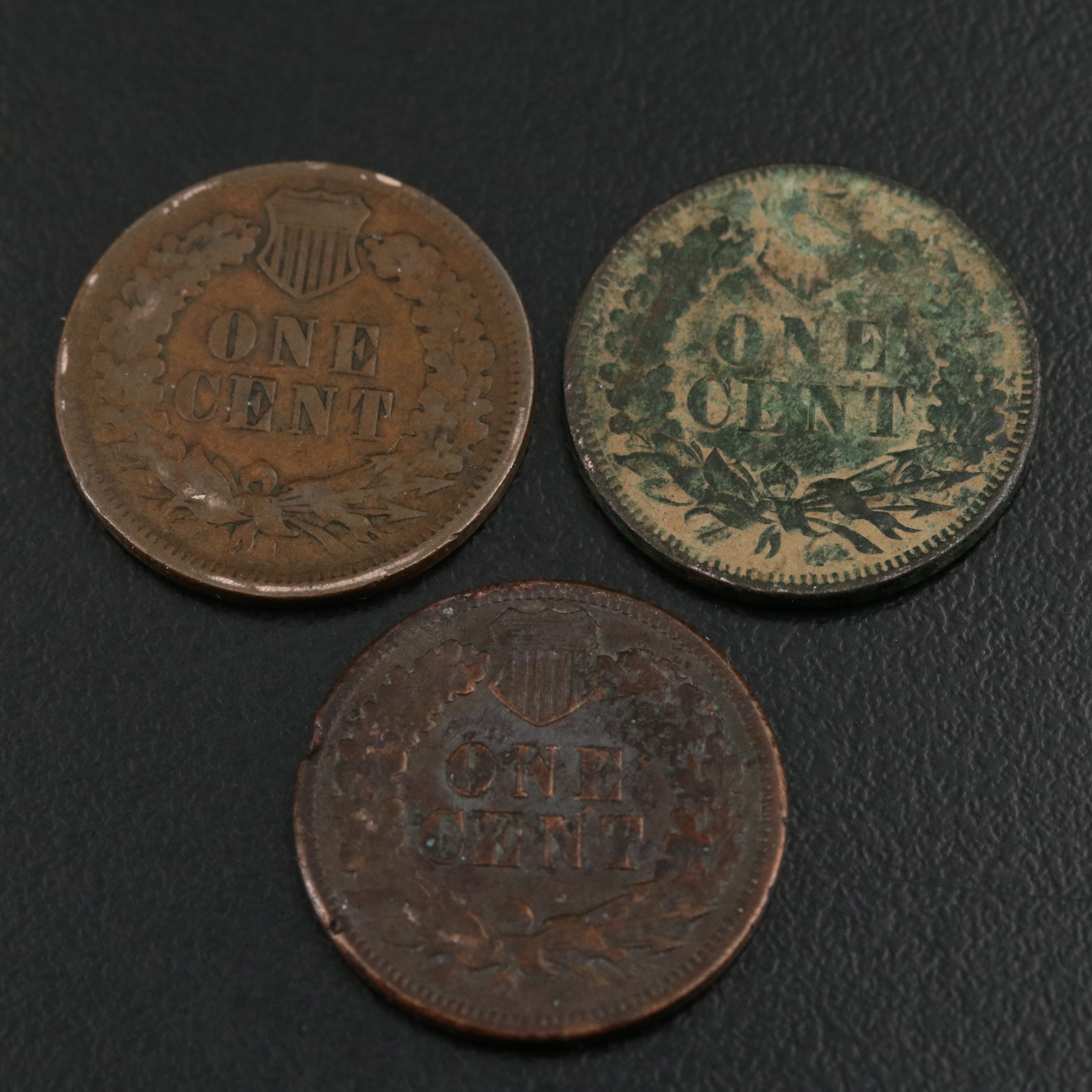 Five Different Early Indian Cents with Problems