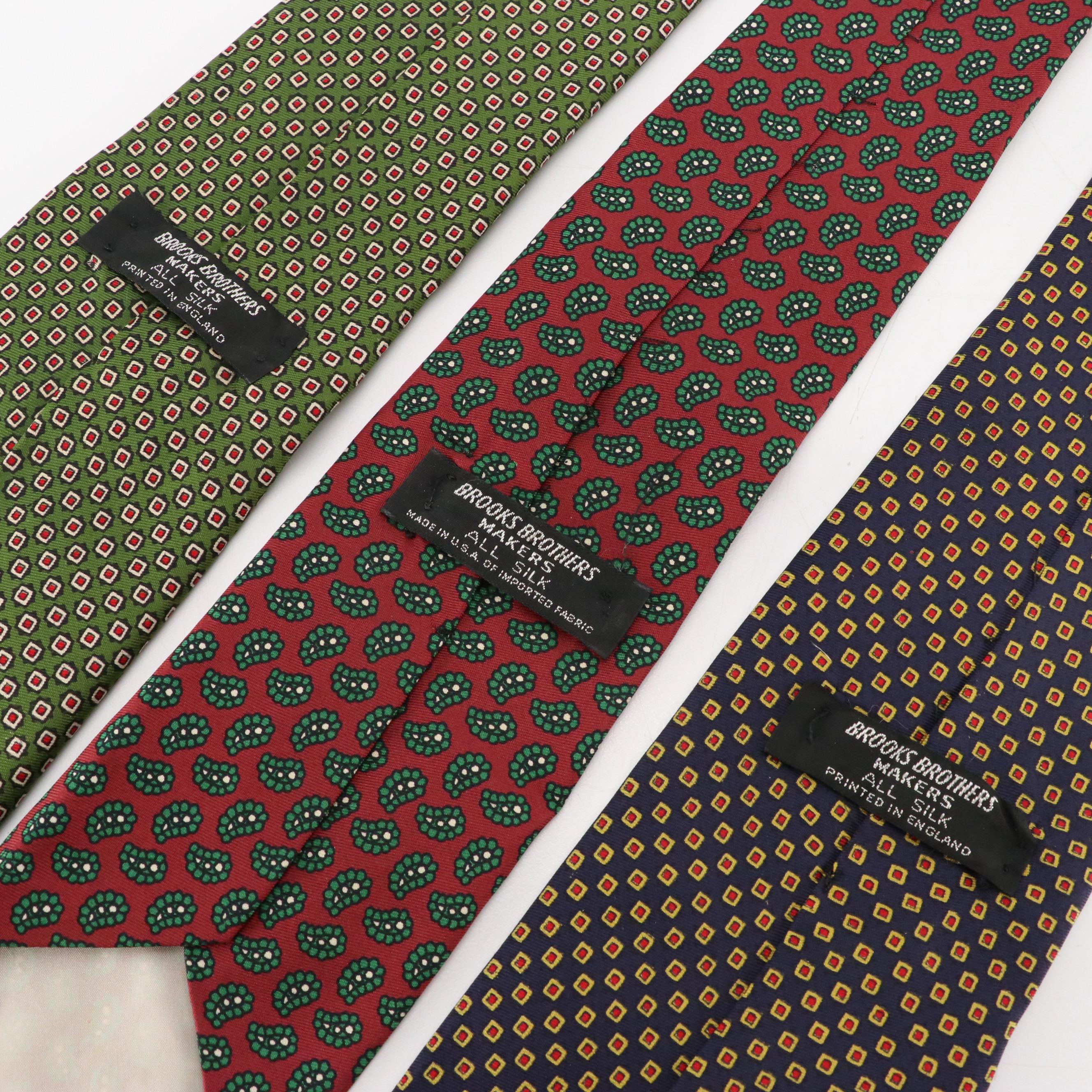 Vintage Patterned Silk and Wool Neckties Featuring Polo by Ralph Lauren, More