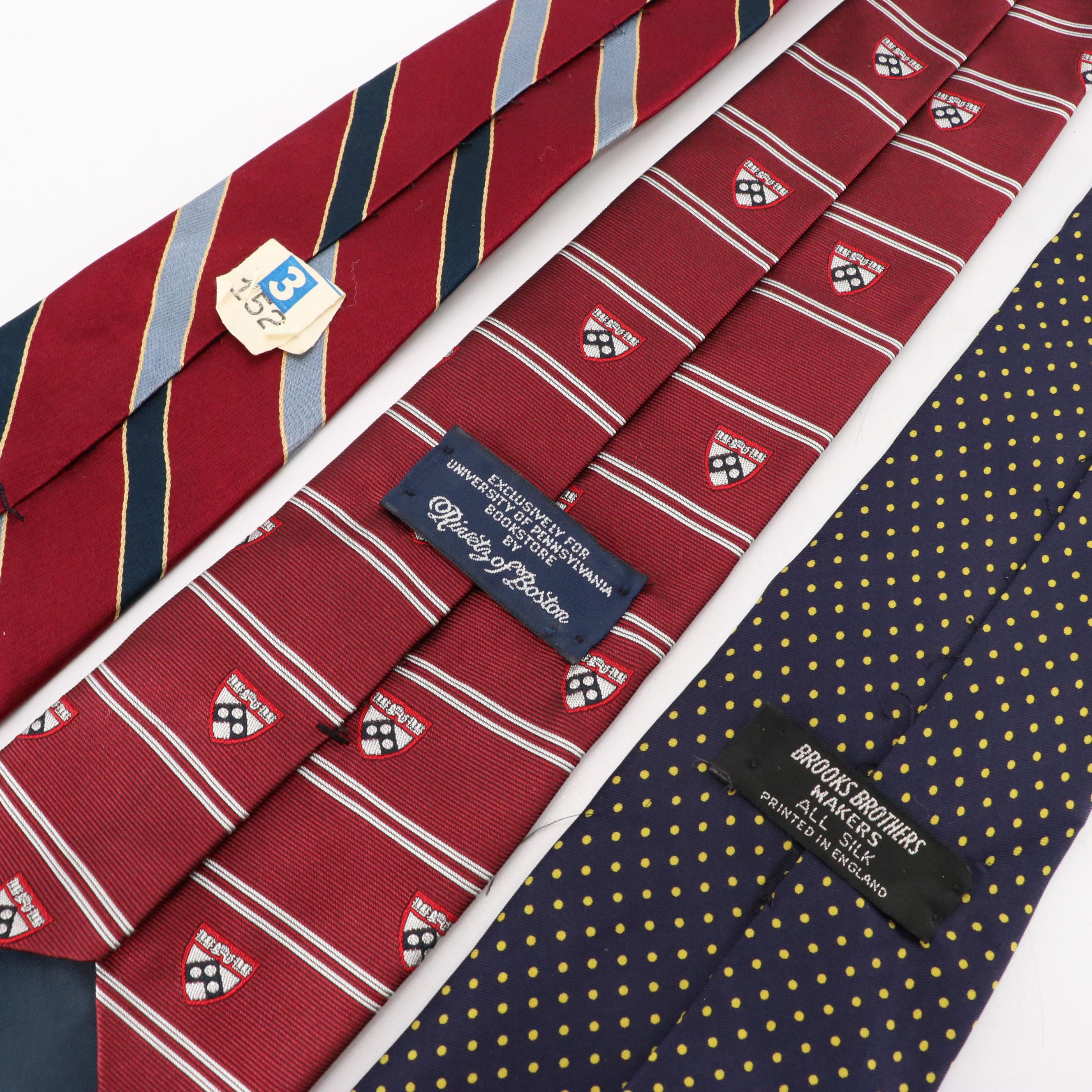 Vintage Patterned Silk and Wool Neckties Featuring Polo by Ralph Lauren, More