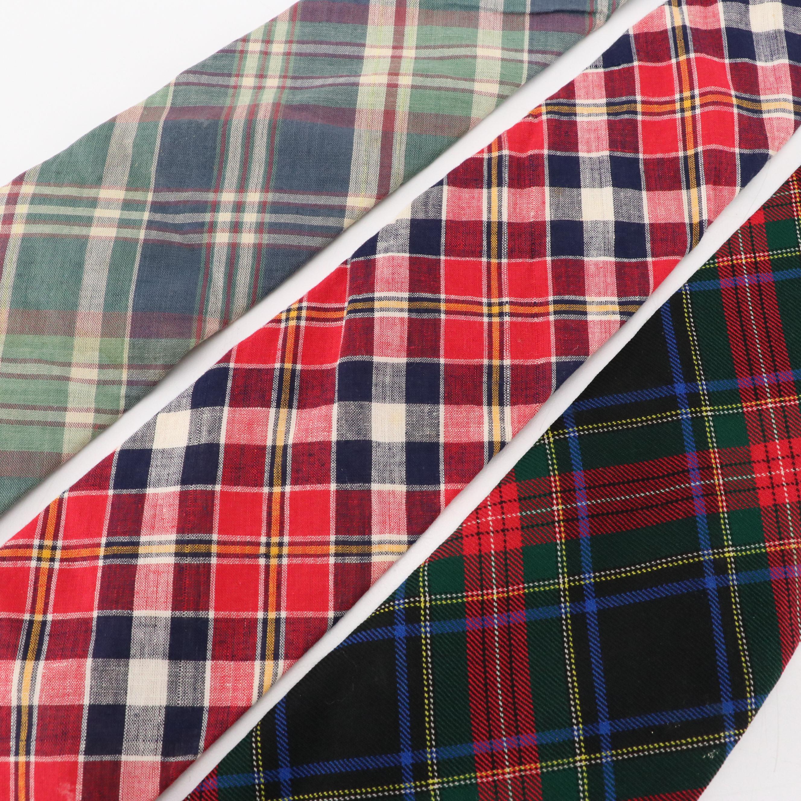 Vintage Patterned Silk and Wool Neckties Featuring Polo by Ralph Lauren, More