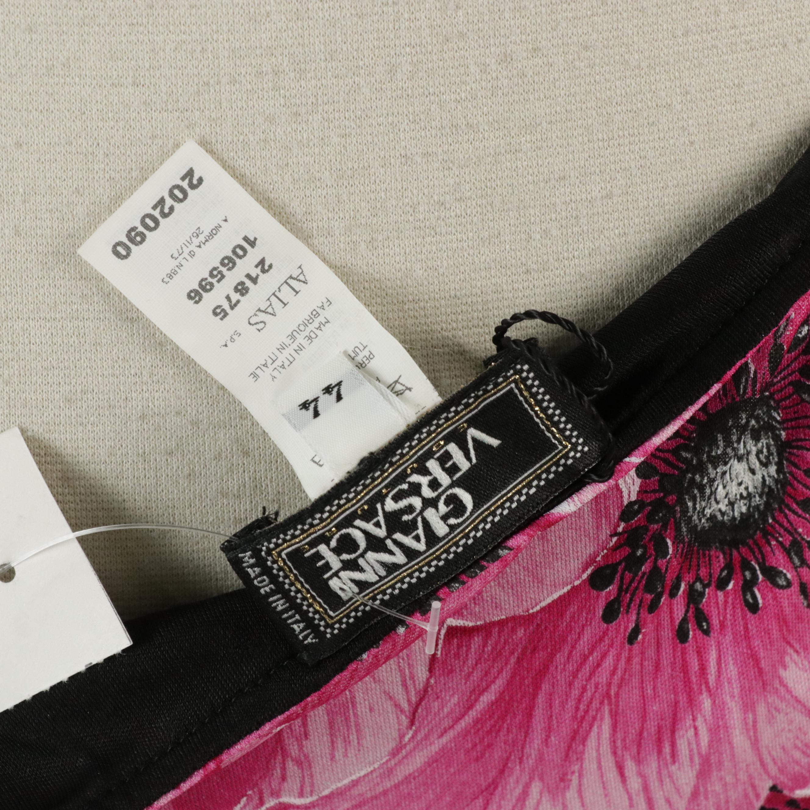 Gianni Versace Couture Floral Print Midi Skirt