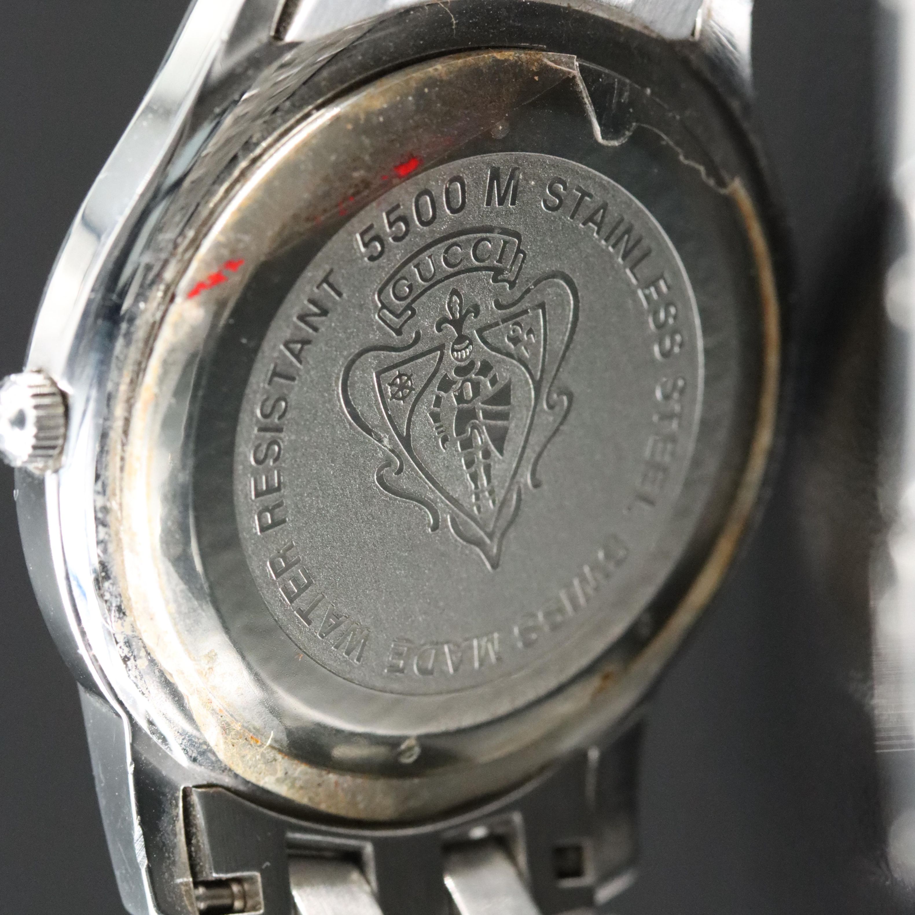 Gucci 5500M Roman Numeral Steel Watch