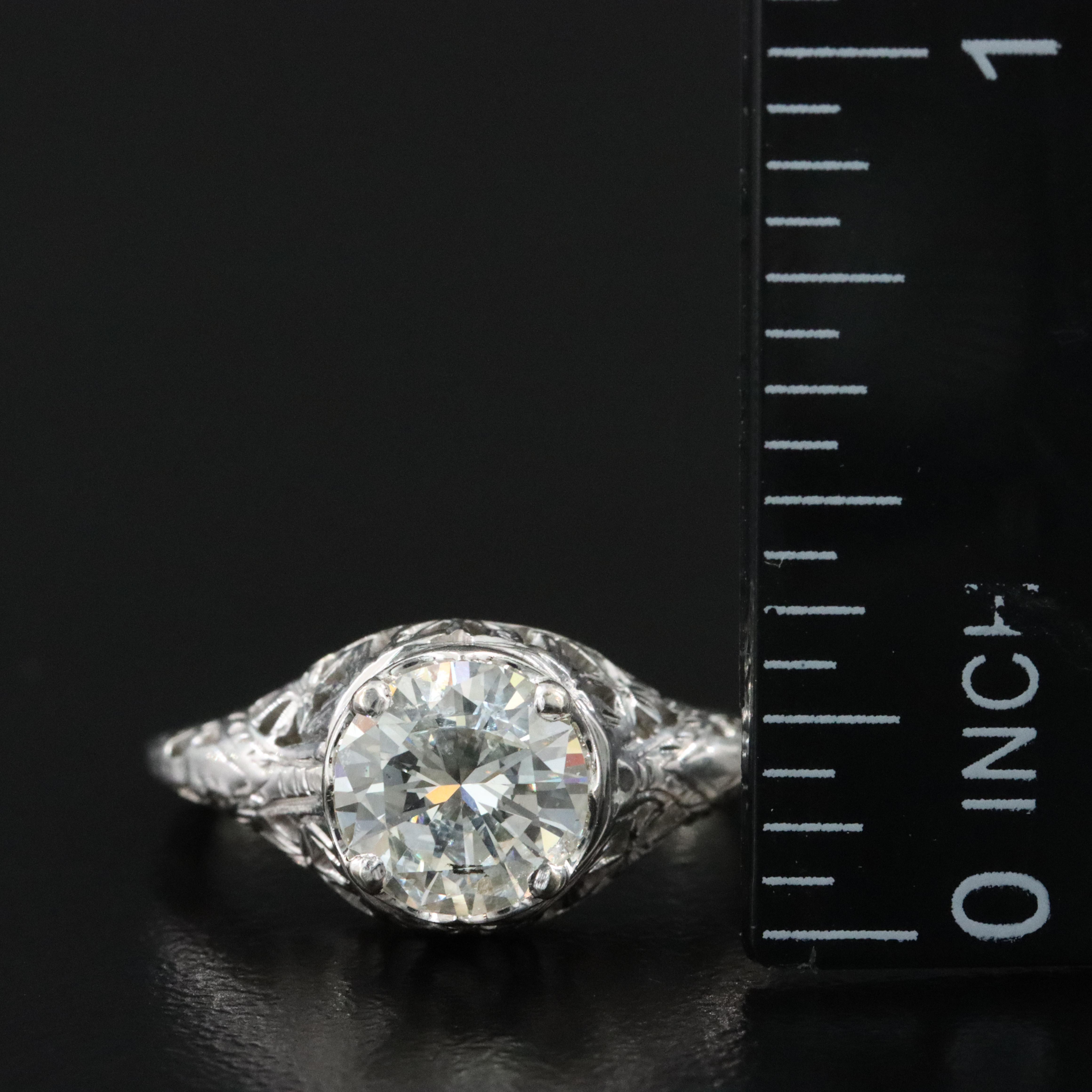 Vintage 18K 1.28 CTW Diamond Ring
