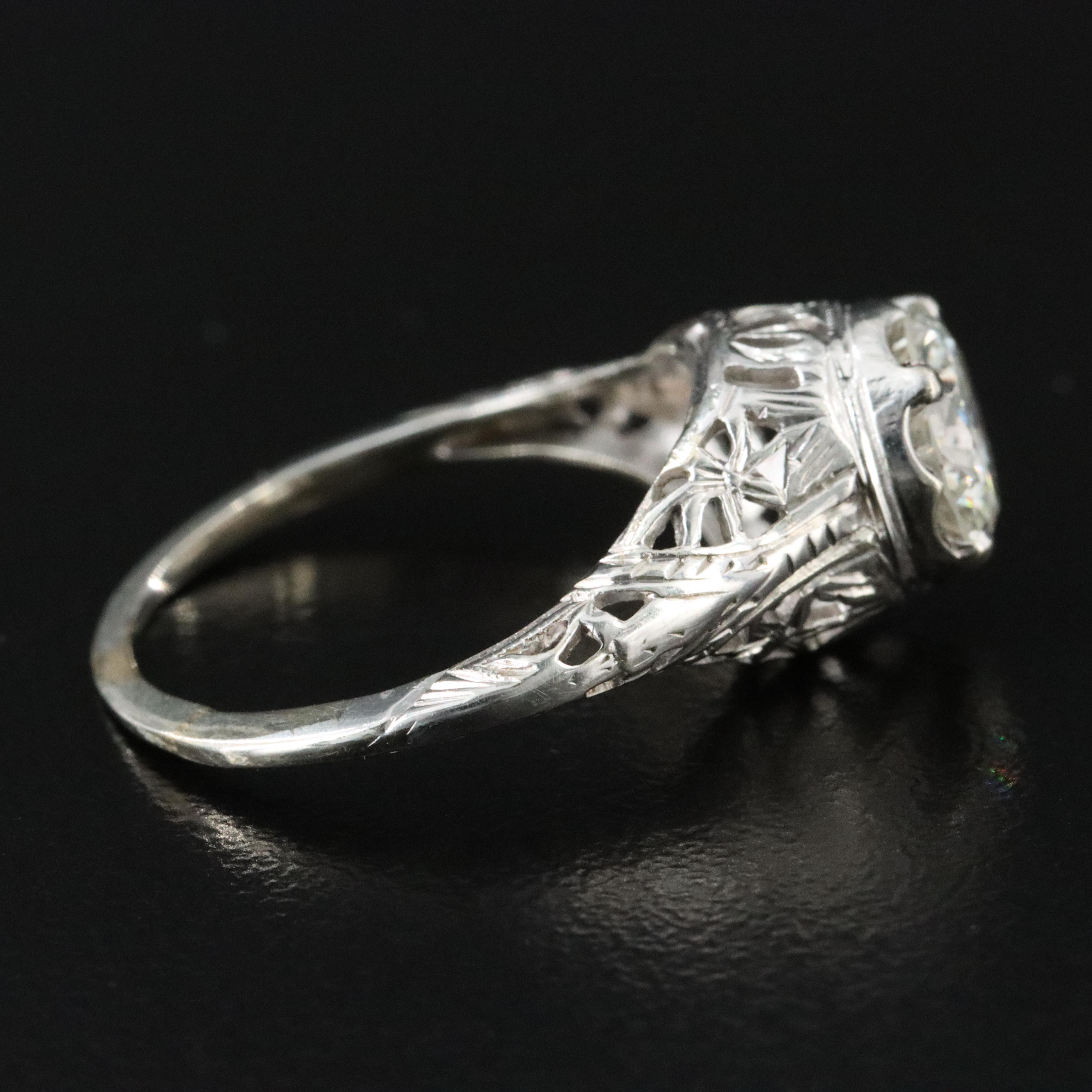 Vintage 18K 1.28 CTW Diamond Ring