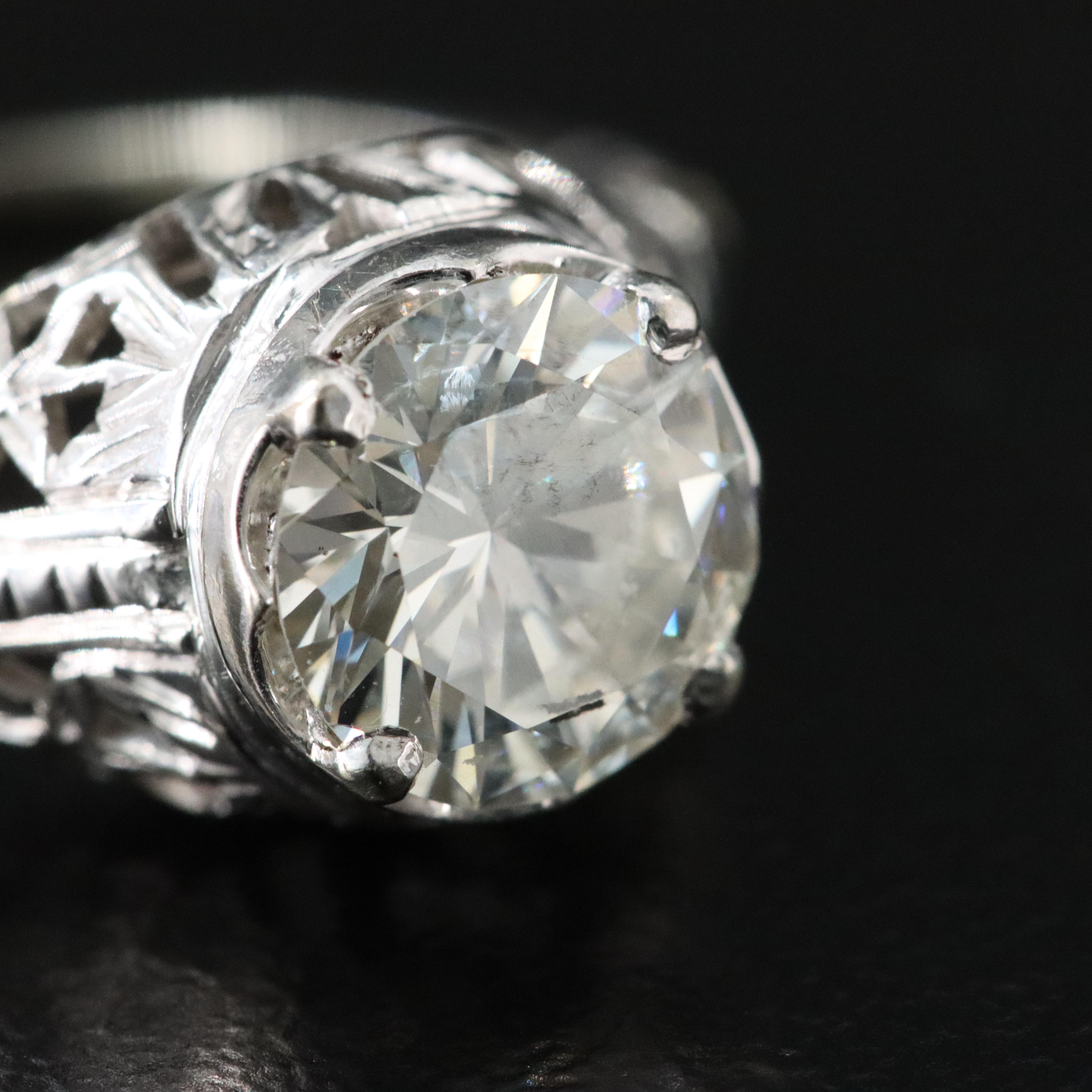 Vintage 18K 1.28 CTW Diamond Ring