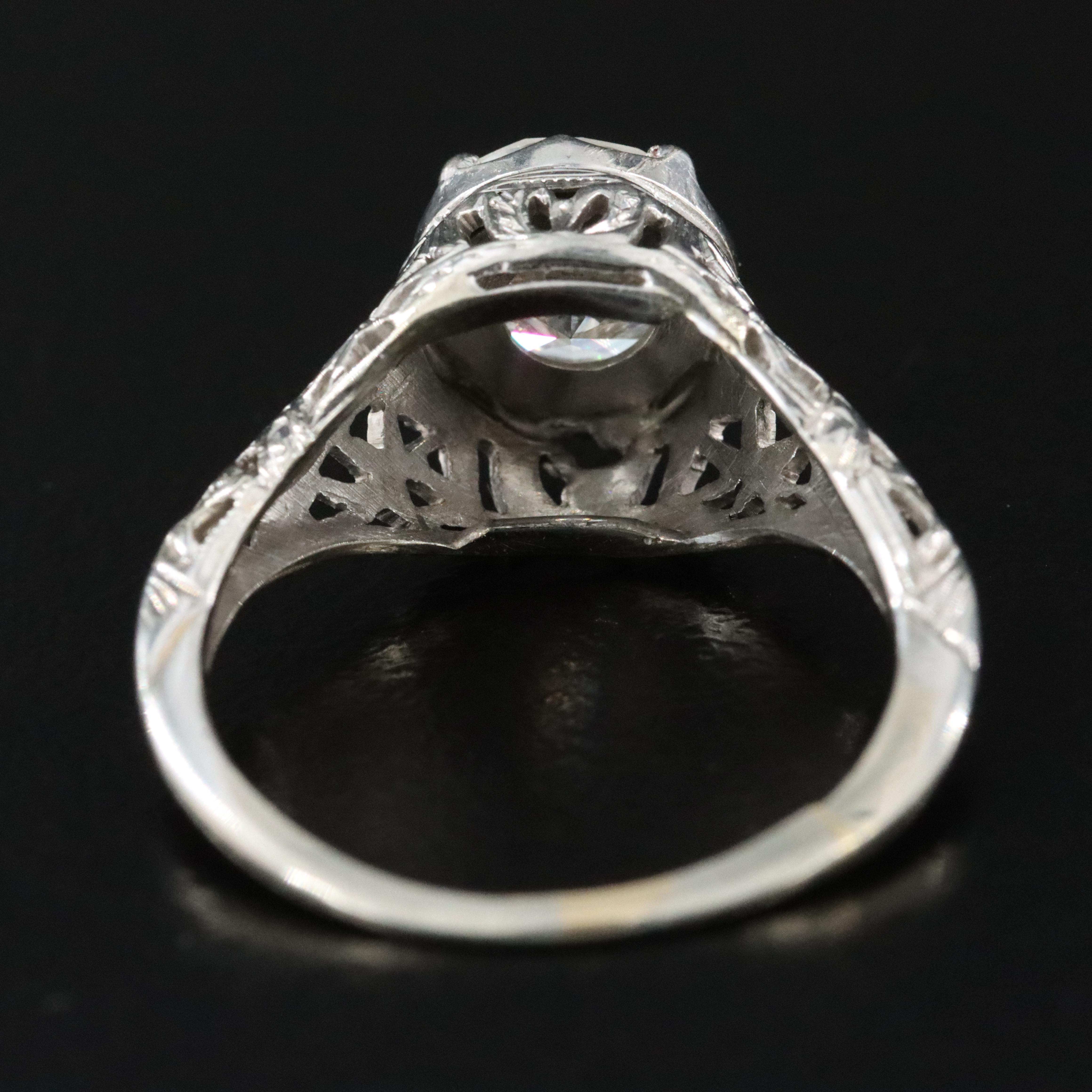Vintage 18K 1.28 CTW Diamond Ring