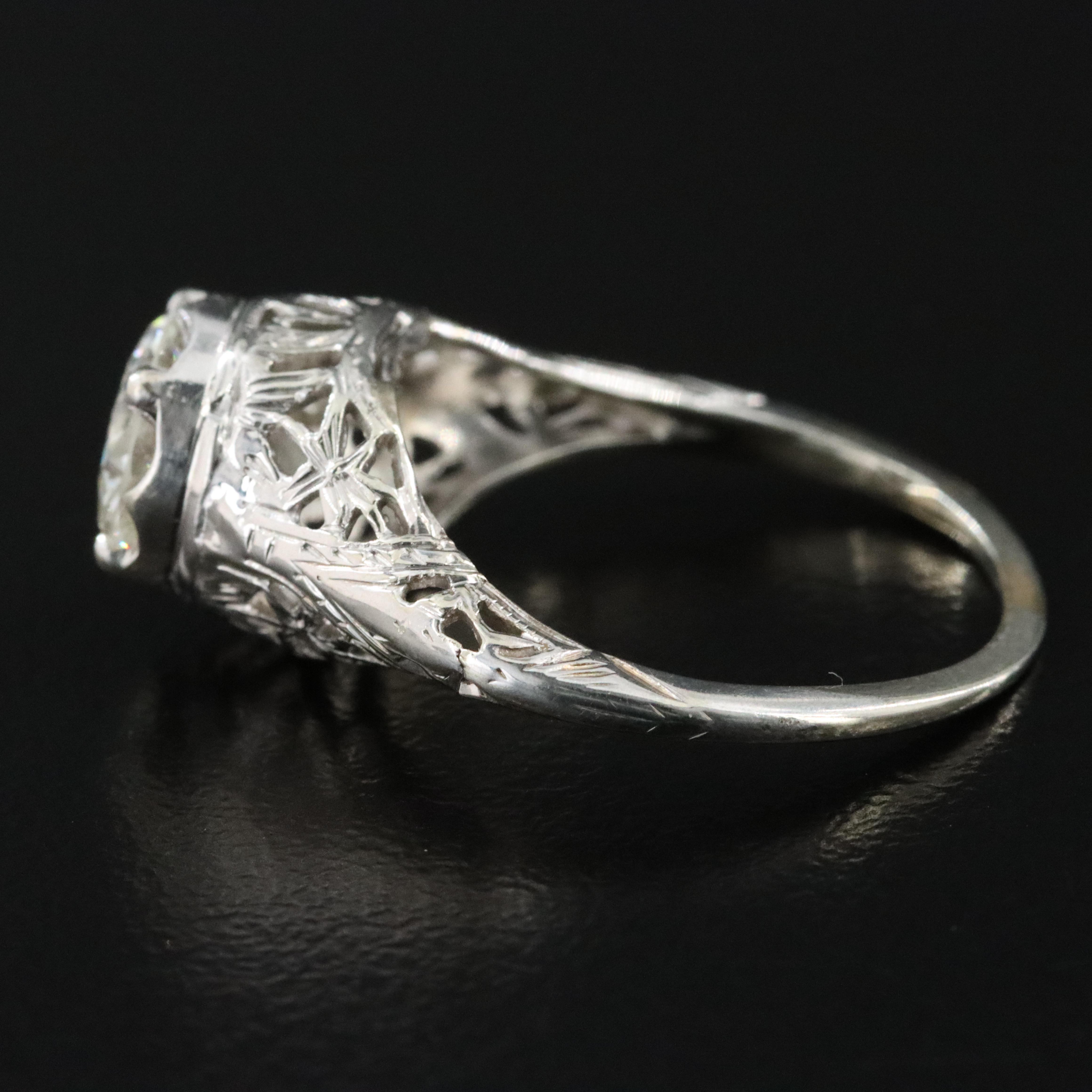 Vintage 18K 1.28 CTW Diamond Ring