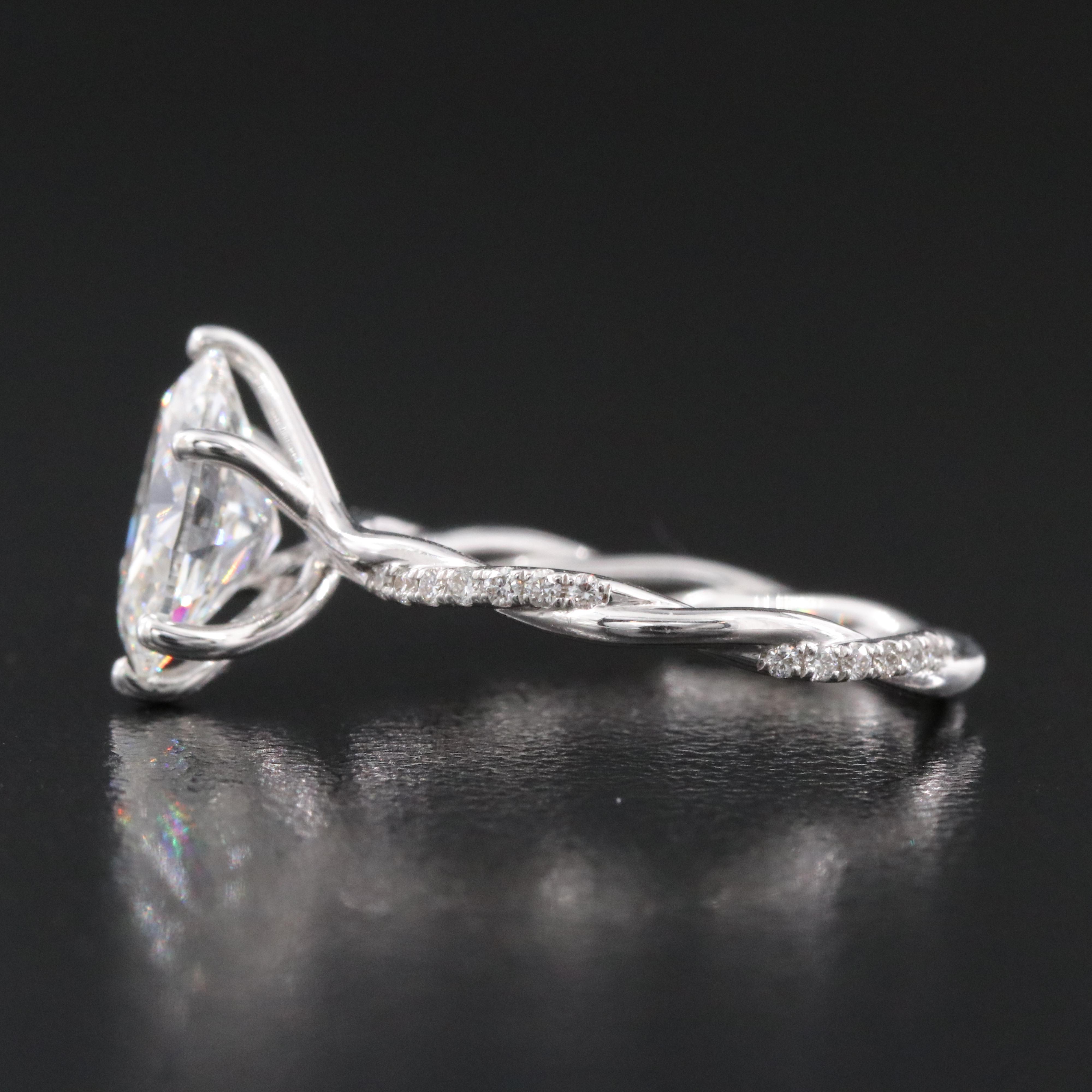 18K 1.82 CTW Lab Grown Diamond Ring with IGI Online Report