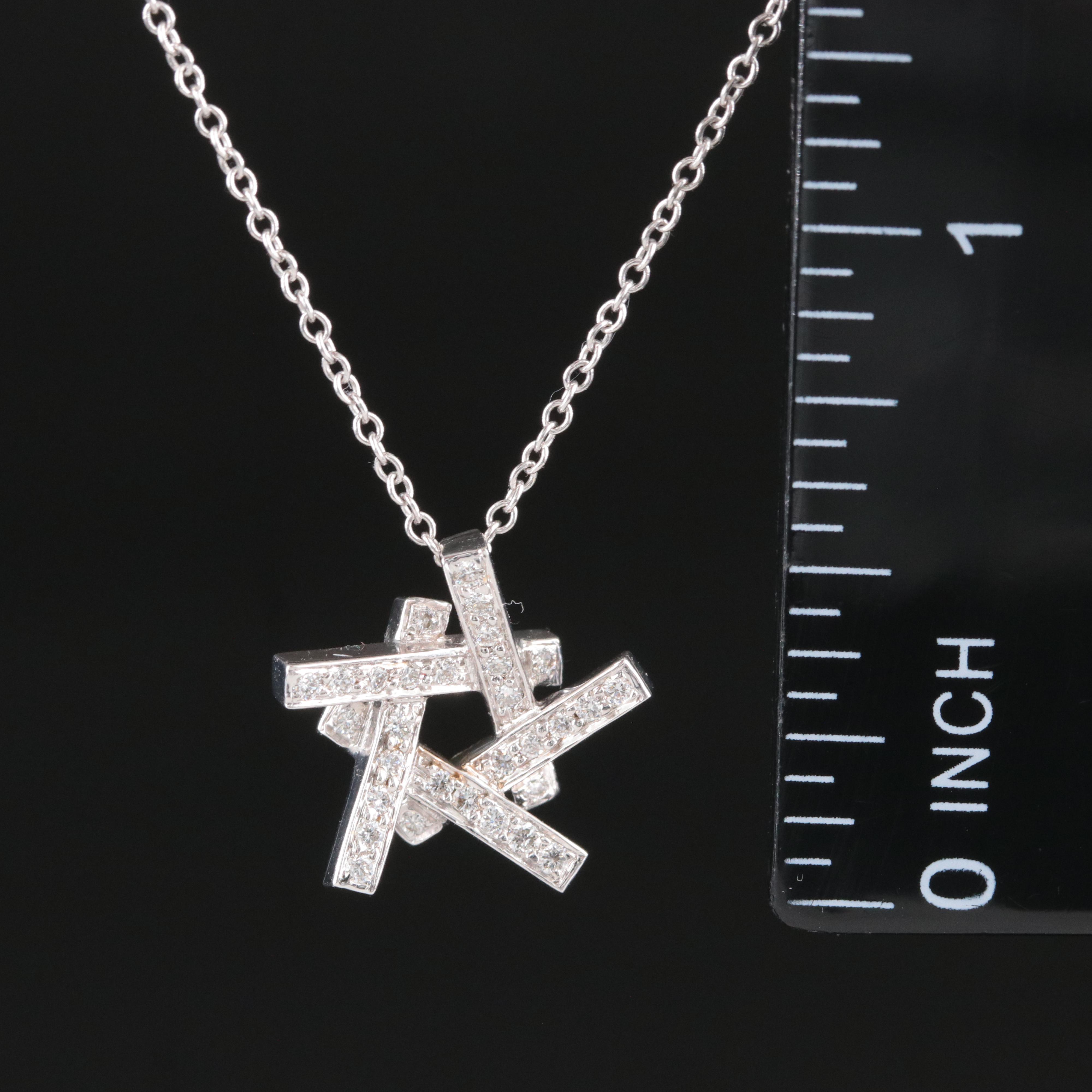 Frank Gehry for Tiffany & Co. Axis 18K Diamond Star Necklace