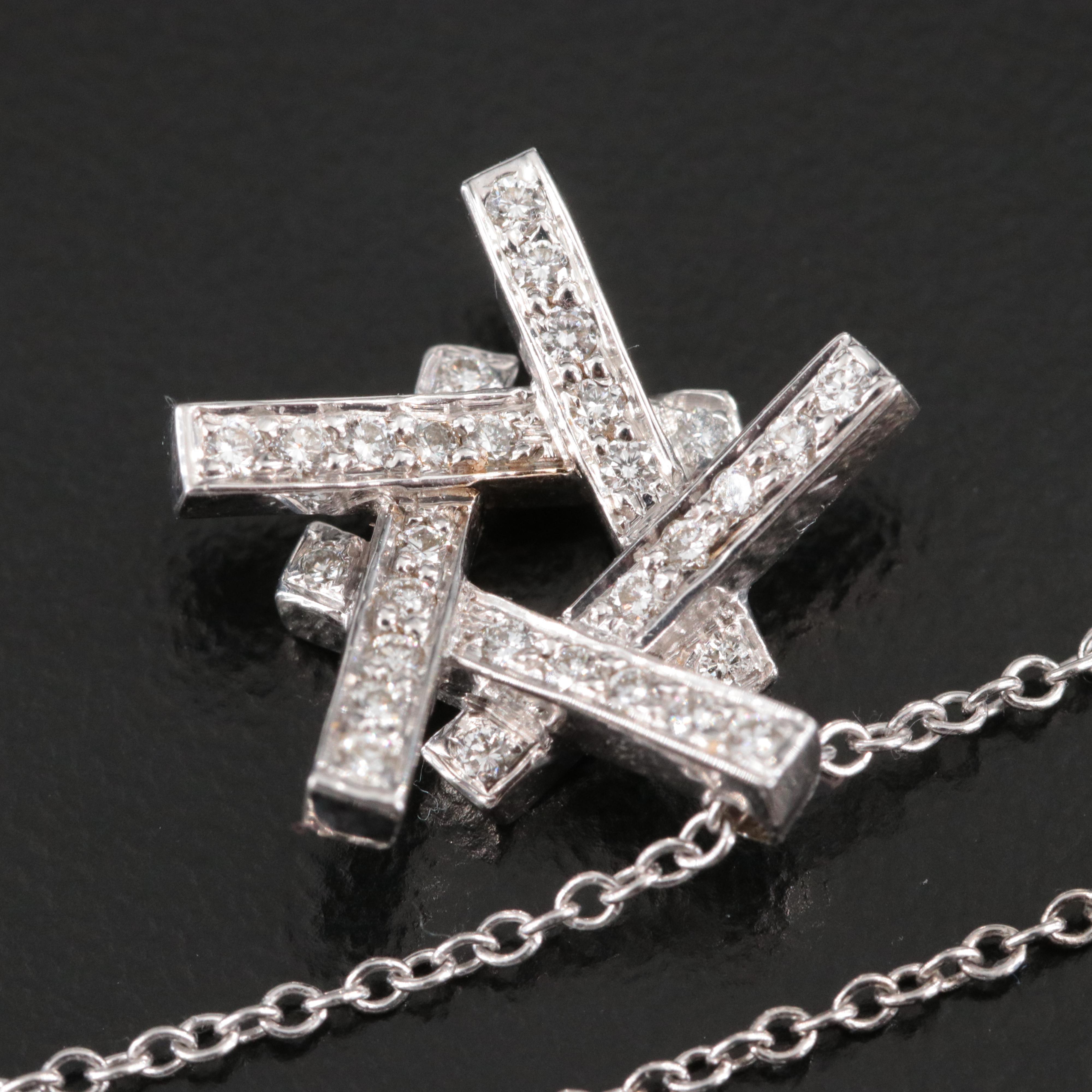 Frank Gehry for Tiffany & Co. Axis 18K Diamond Star Necklace