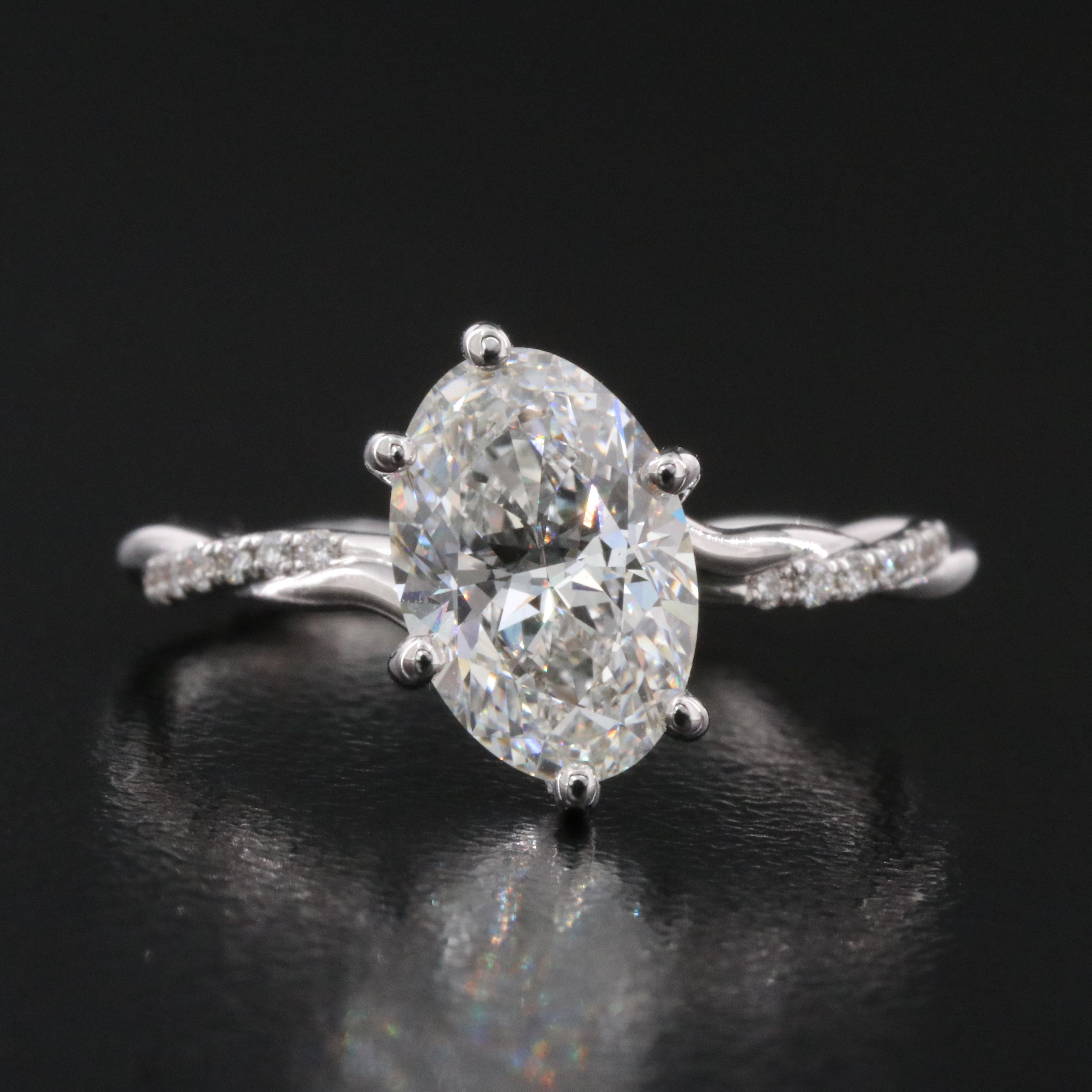 18K 1.82 CTW Lab Grown Diamond Ring with IGI Online Report