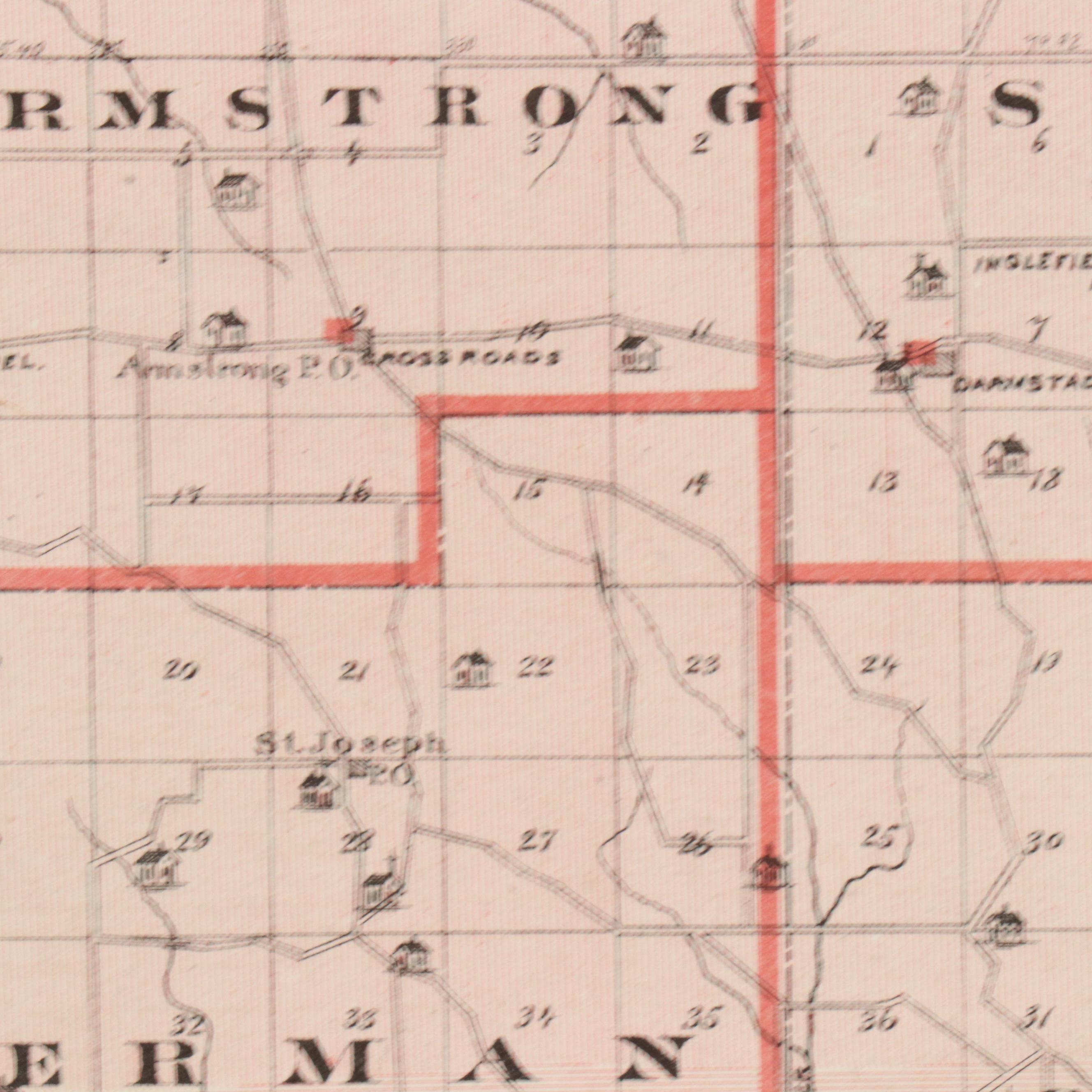 A. T. Andreas Wax Engraving "Map of Vanderburgh County" and City Maps, 1876