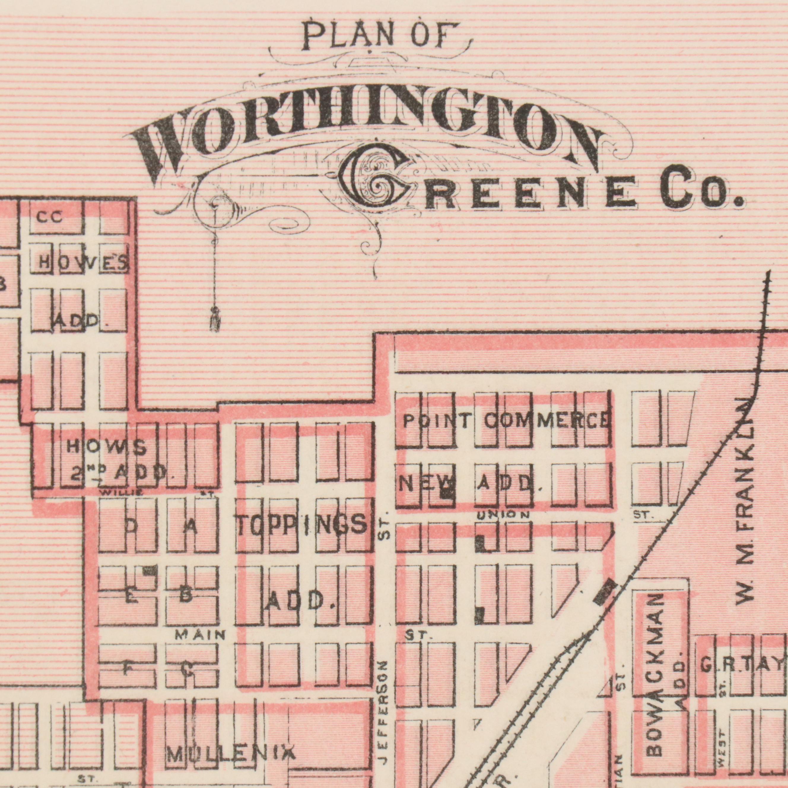 Alfred Theodore Andreas Wax Engraving "Map of Orange County" and City Maps, 1876