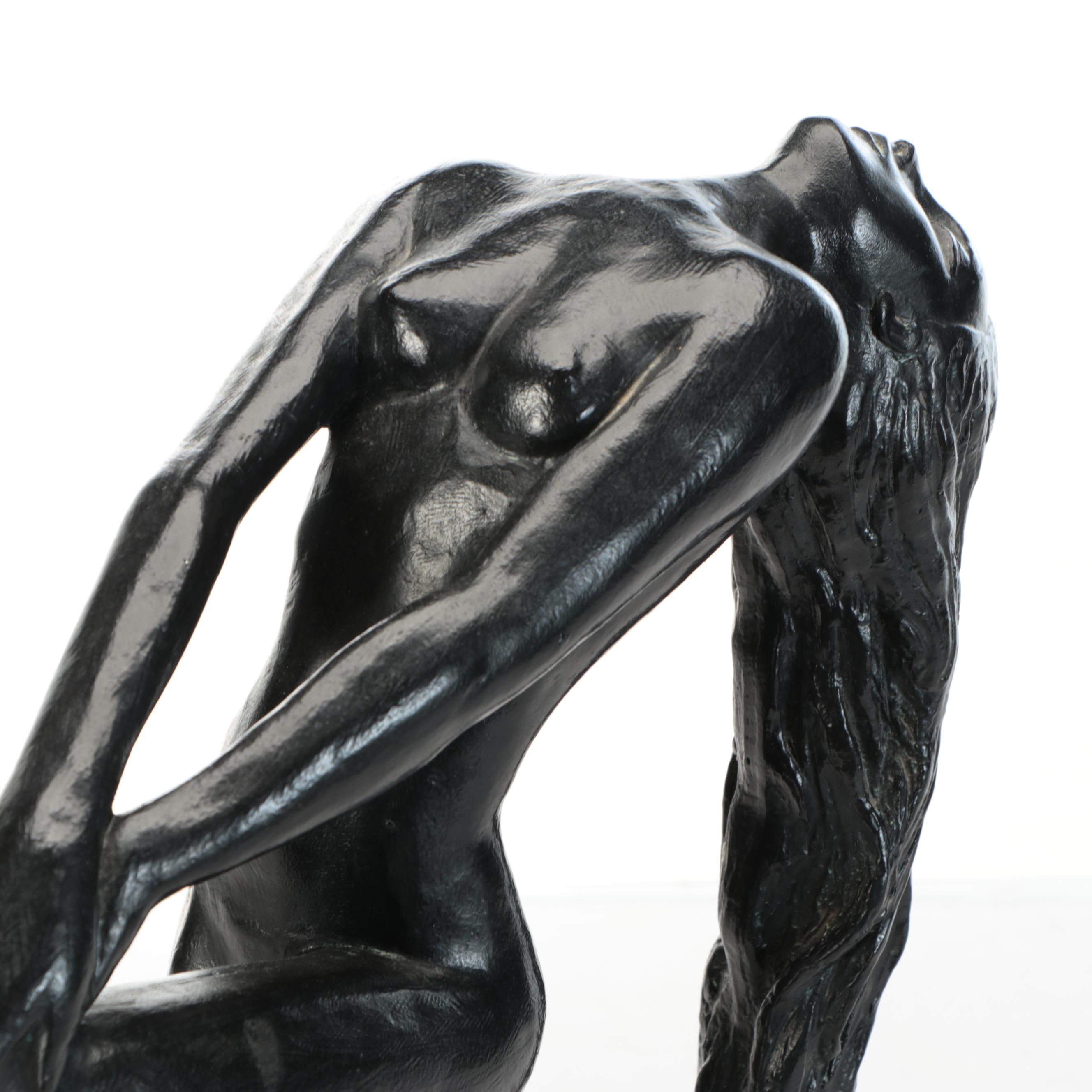 Resin Sculpture After Klara Sever "Sultry Awakening," 1979