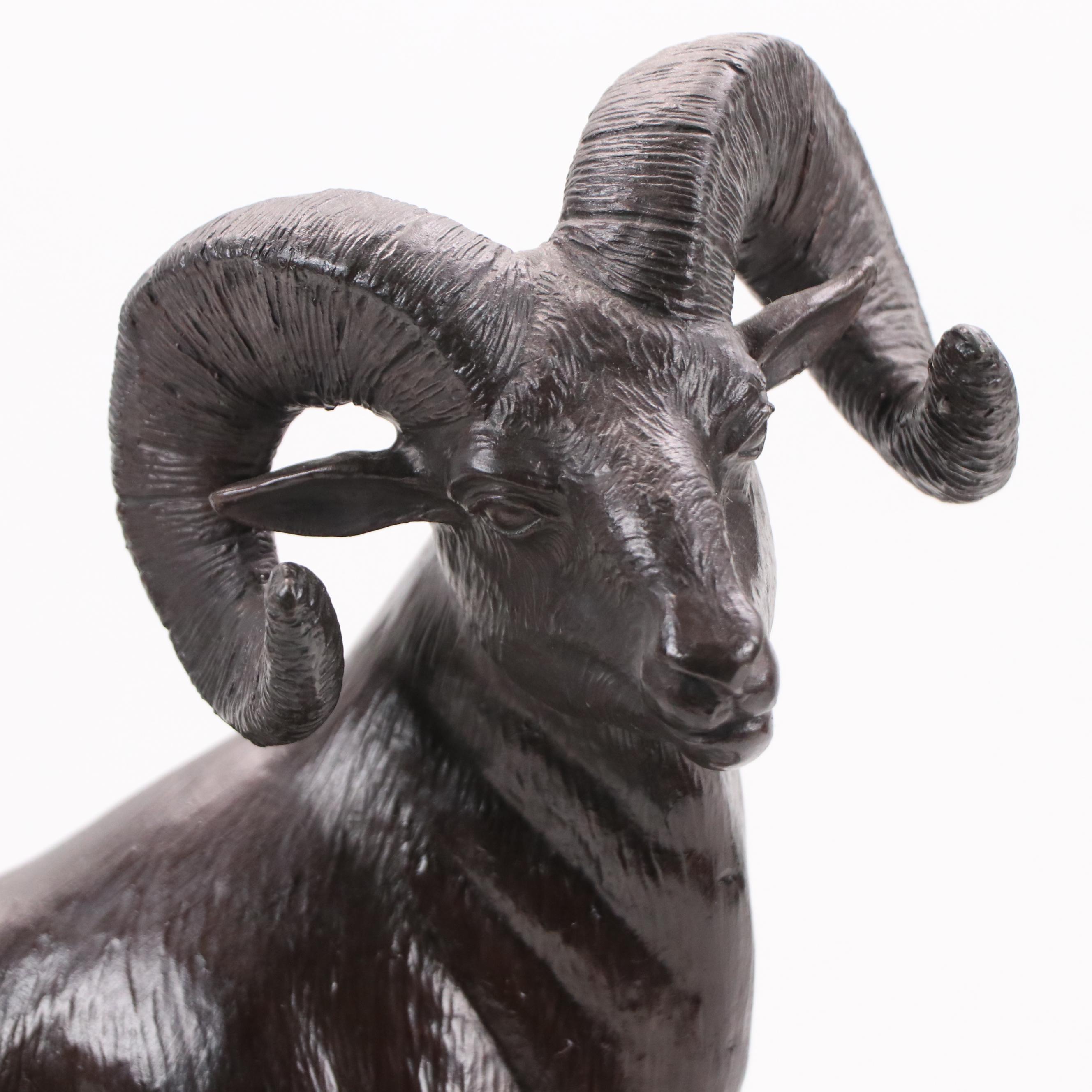 B. Black Bronze Sculpture "Mountain Majesty," 2008