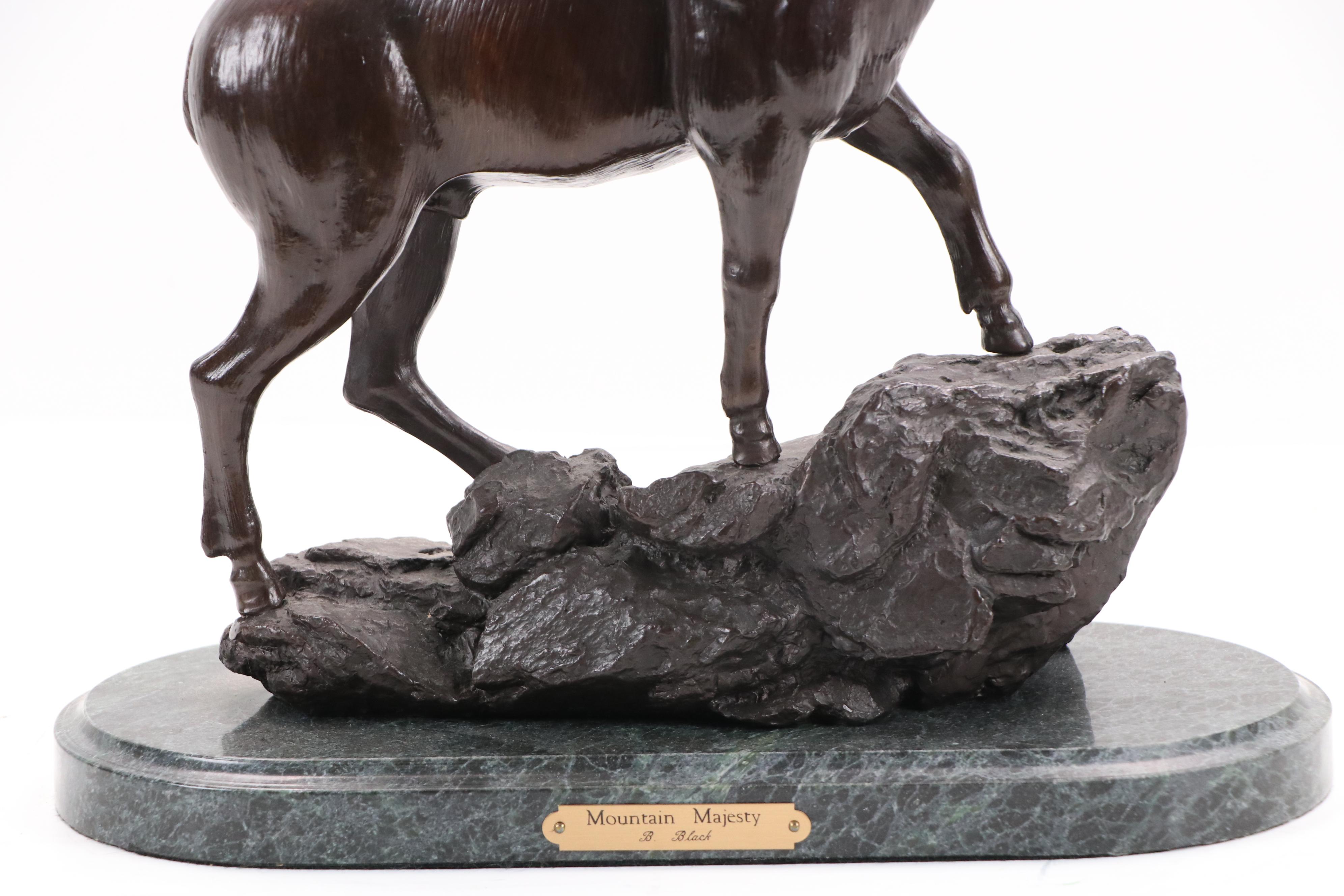 B. Black Bronze Sculpture "Mountain Majesty," 2008