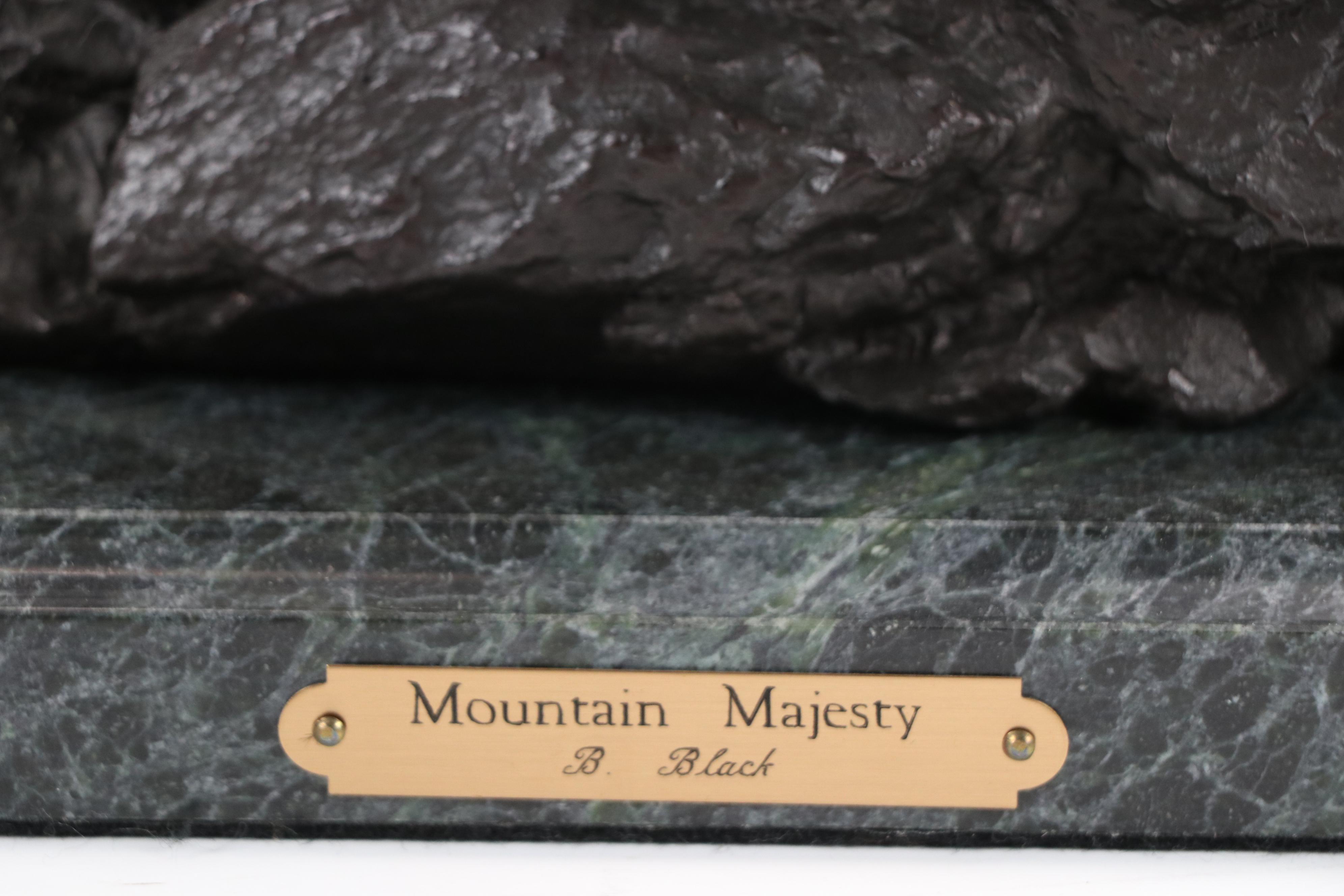 B. Black Bronze Sculpture "Mountain Majesty," 2008