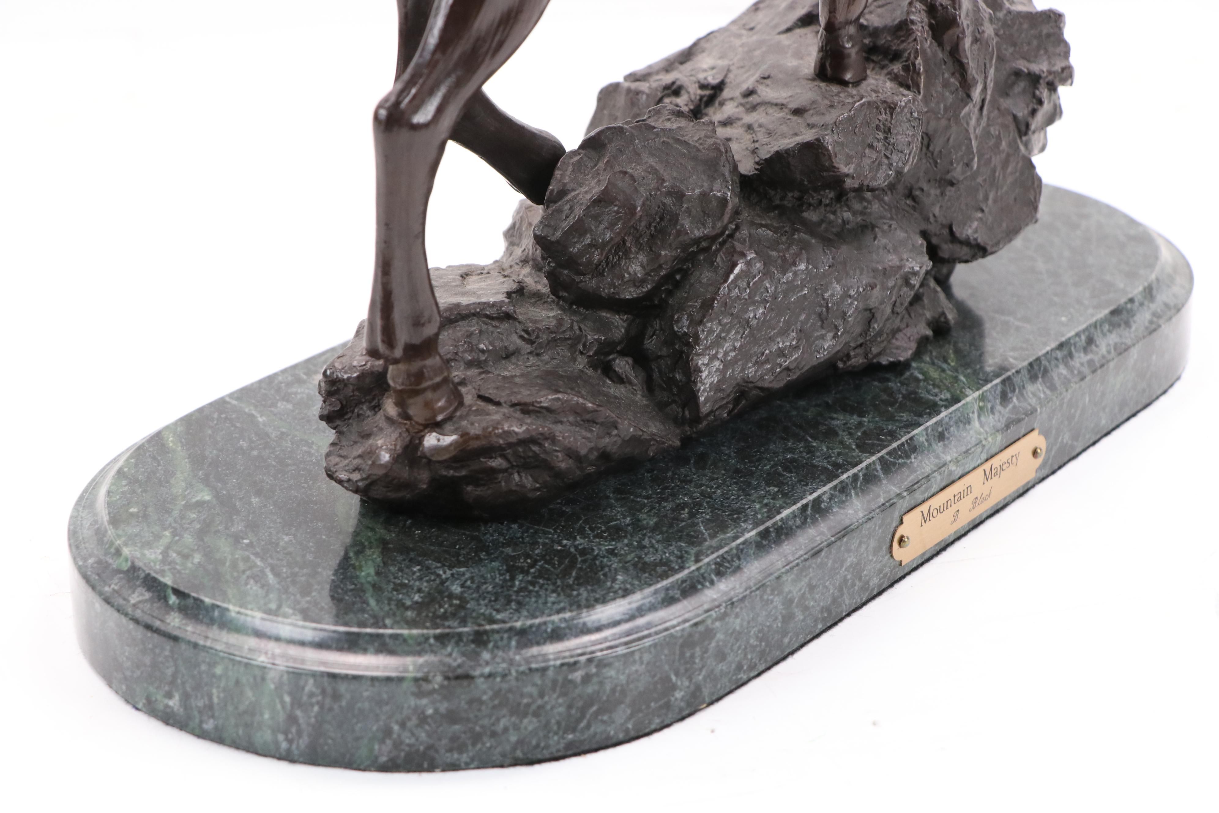 B. Black Bronze Sculpture "Mountain Majesty," 2008