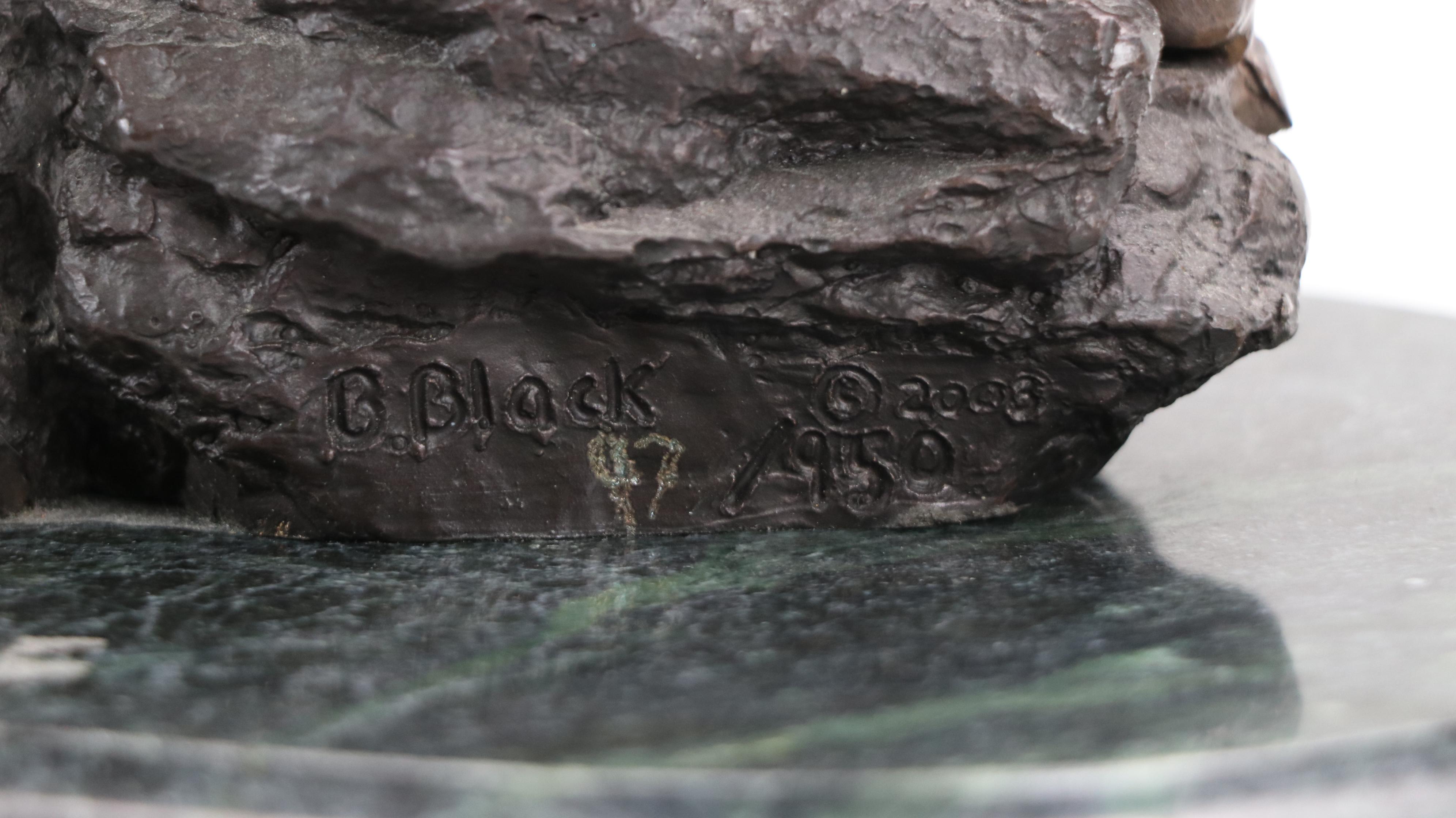 B. Black Bronze Sculpture "Mountain Majesty," 2008