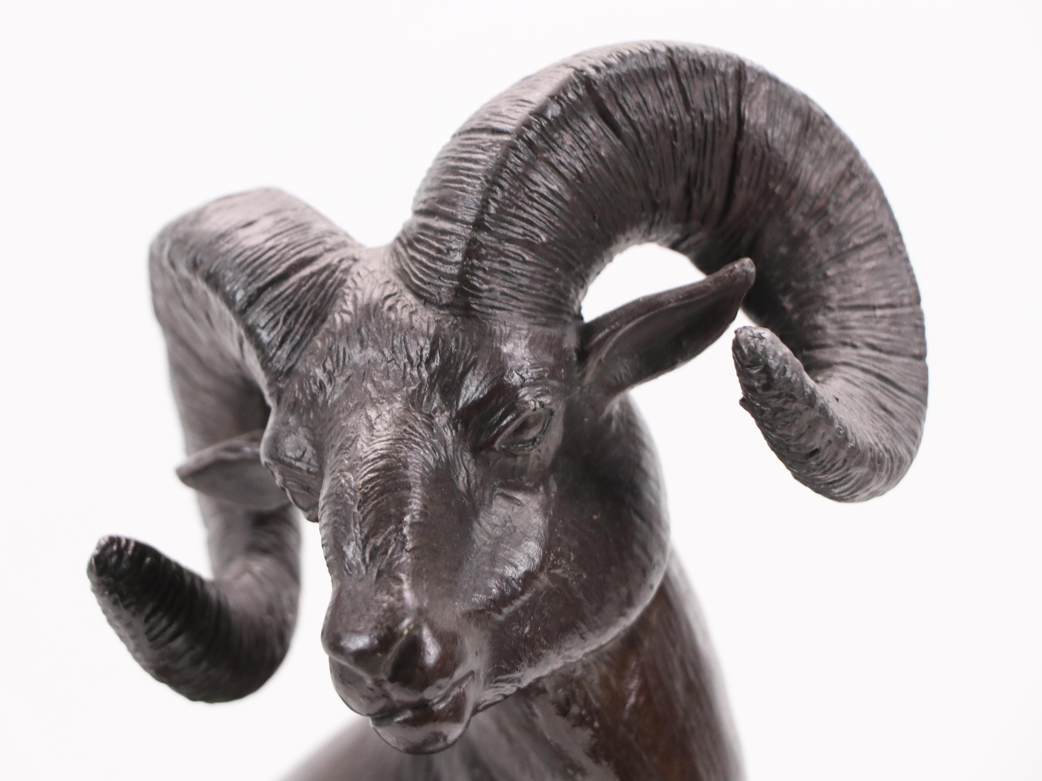 B. Black Bronze Sculpture "Mountain Majesty," 2008