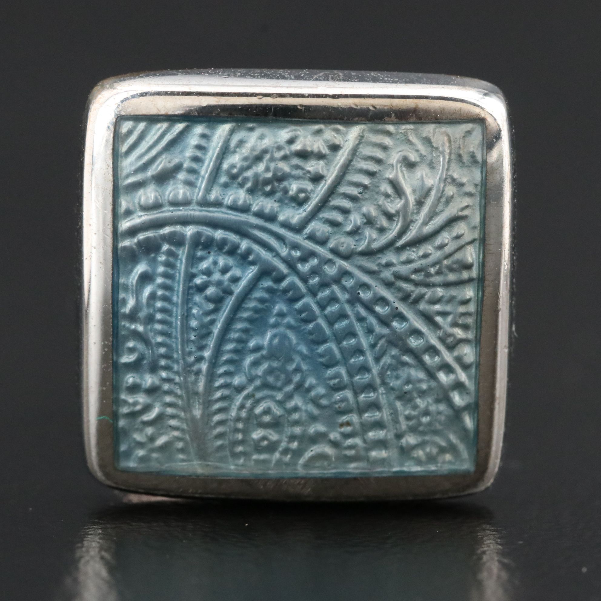 David Donahue Sterling Champlevé Enamel Cufflinks