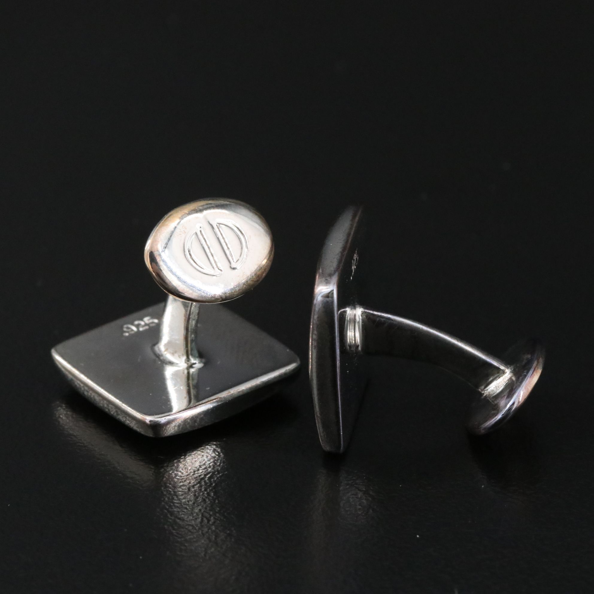 David Donahue Sterling Champlevé Enamel Cufflinks