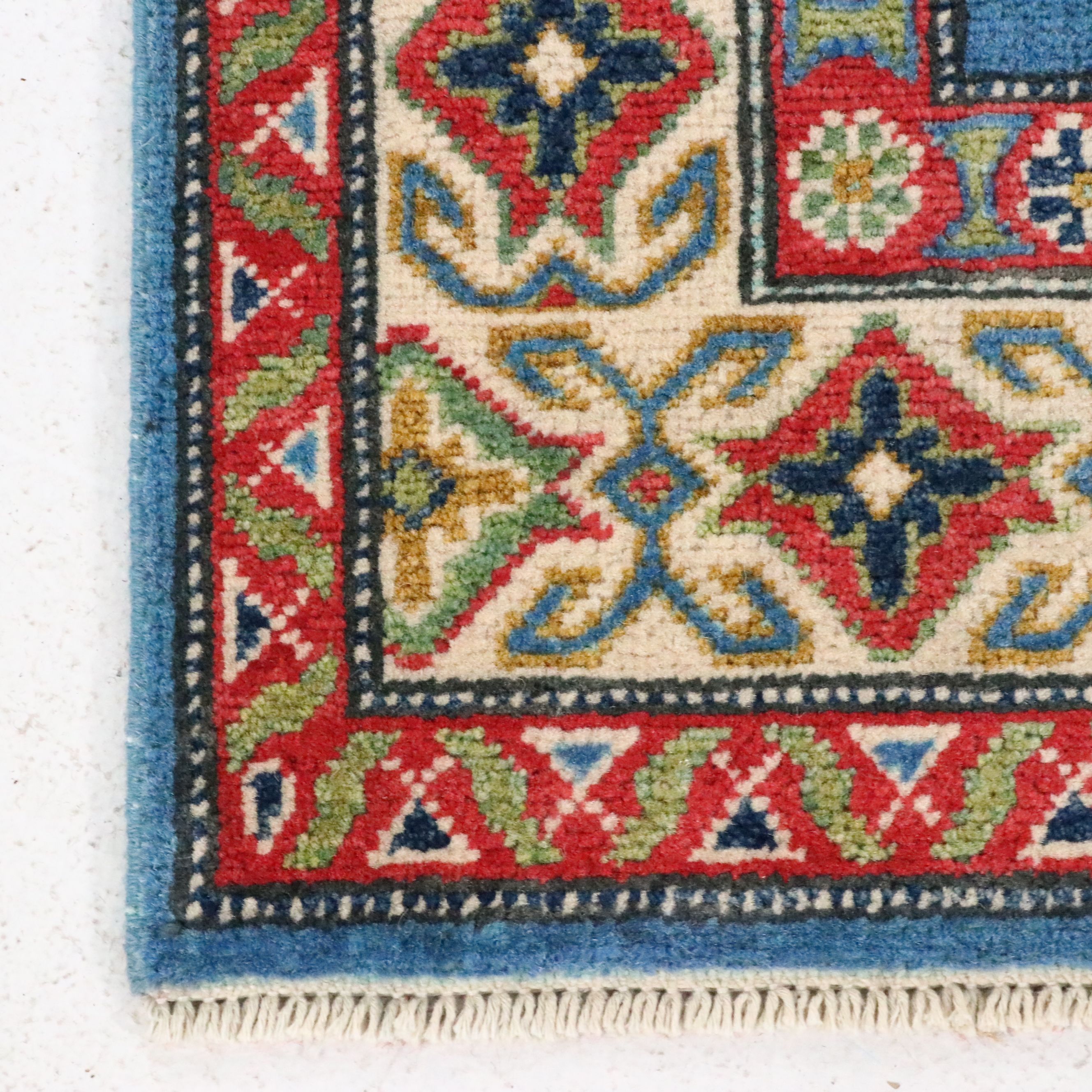 3'11 x 5'9 Hand-Knotted Afghan Kazak Area Rug