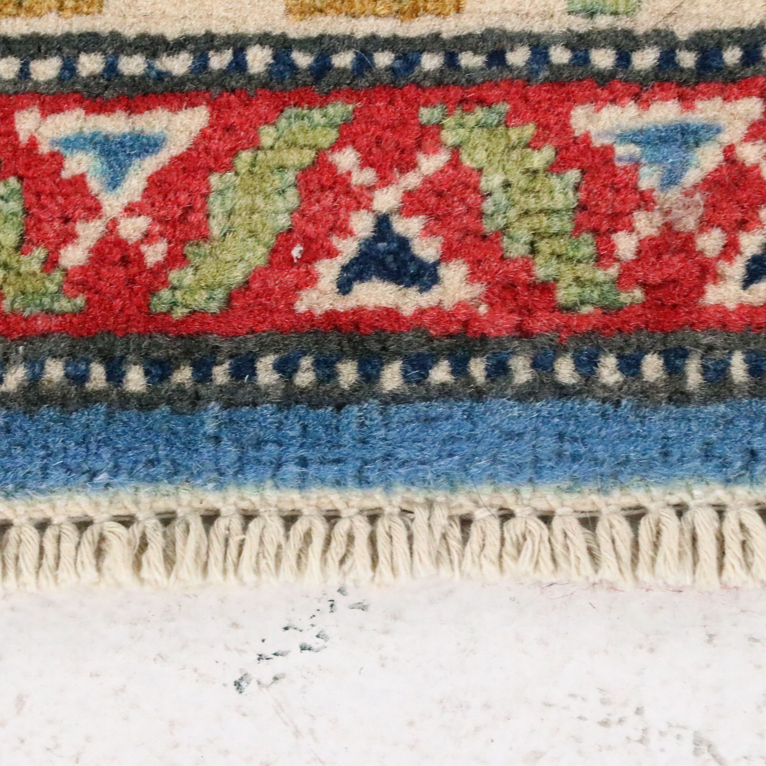 3'11 x 5'9 Hand-Knotted Afghan Kazak Area Rug