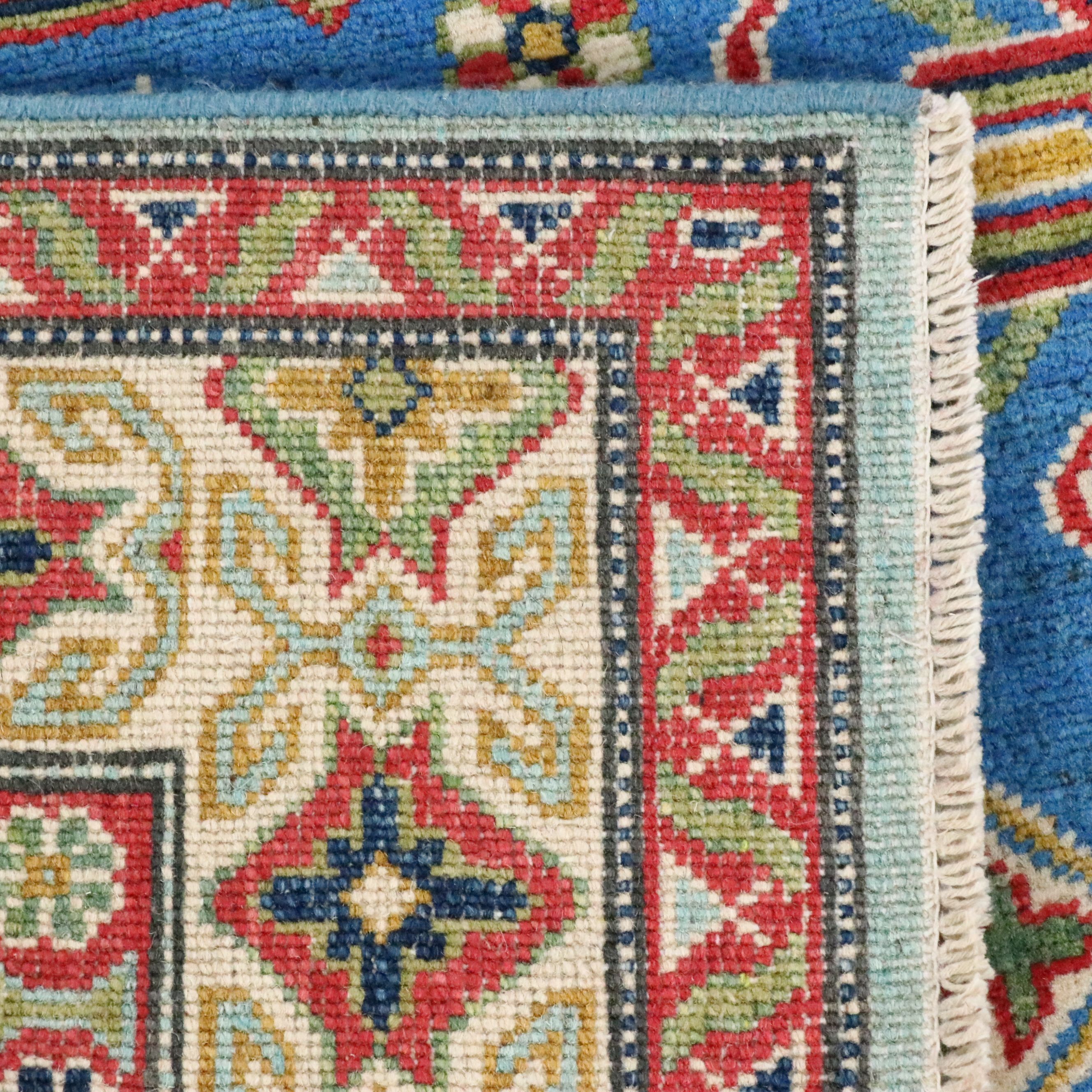 3'11 x 5'9 Hand-Knotted Afghan Kazak Area Rug