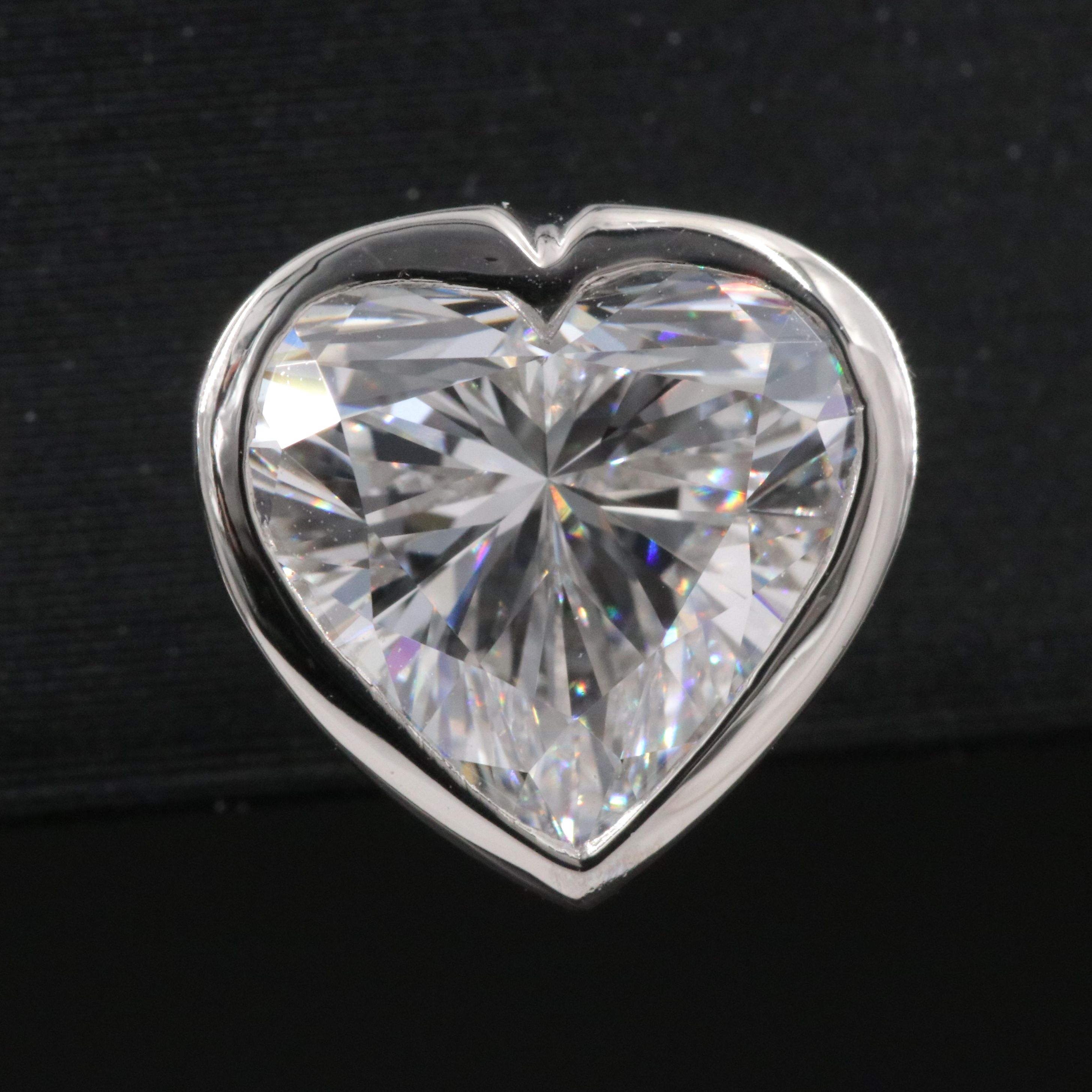 Platinum 4.11 CTW Lab Grown Diamond Heart Stud Earrings with IGI Reports
