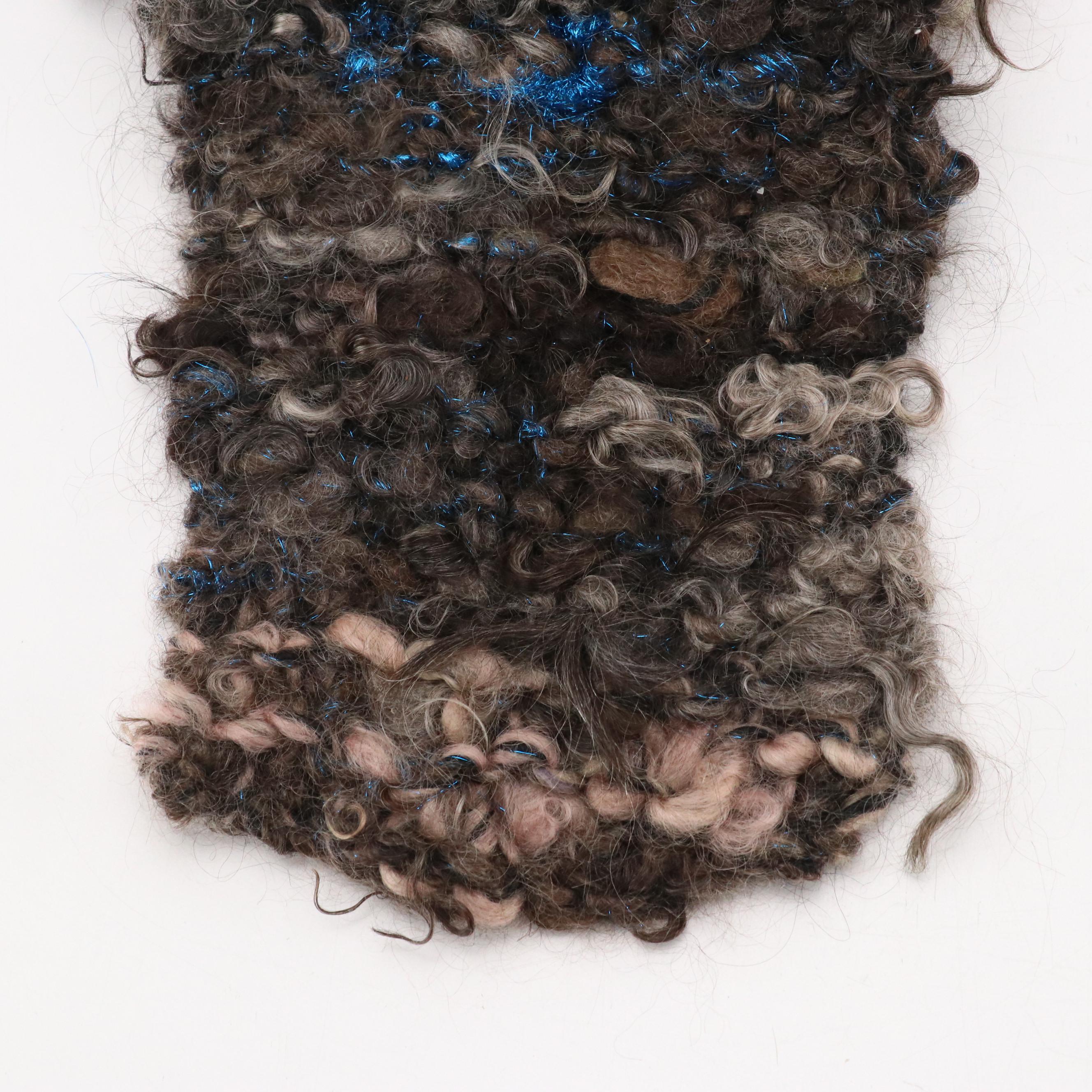 DOSA Woven Wool, Yarn and Metallic Fiber Scarf