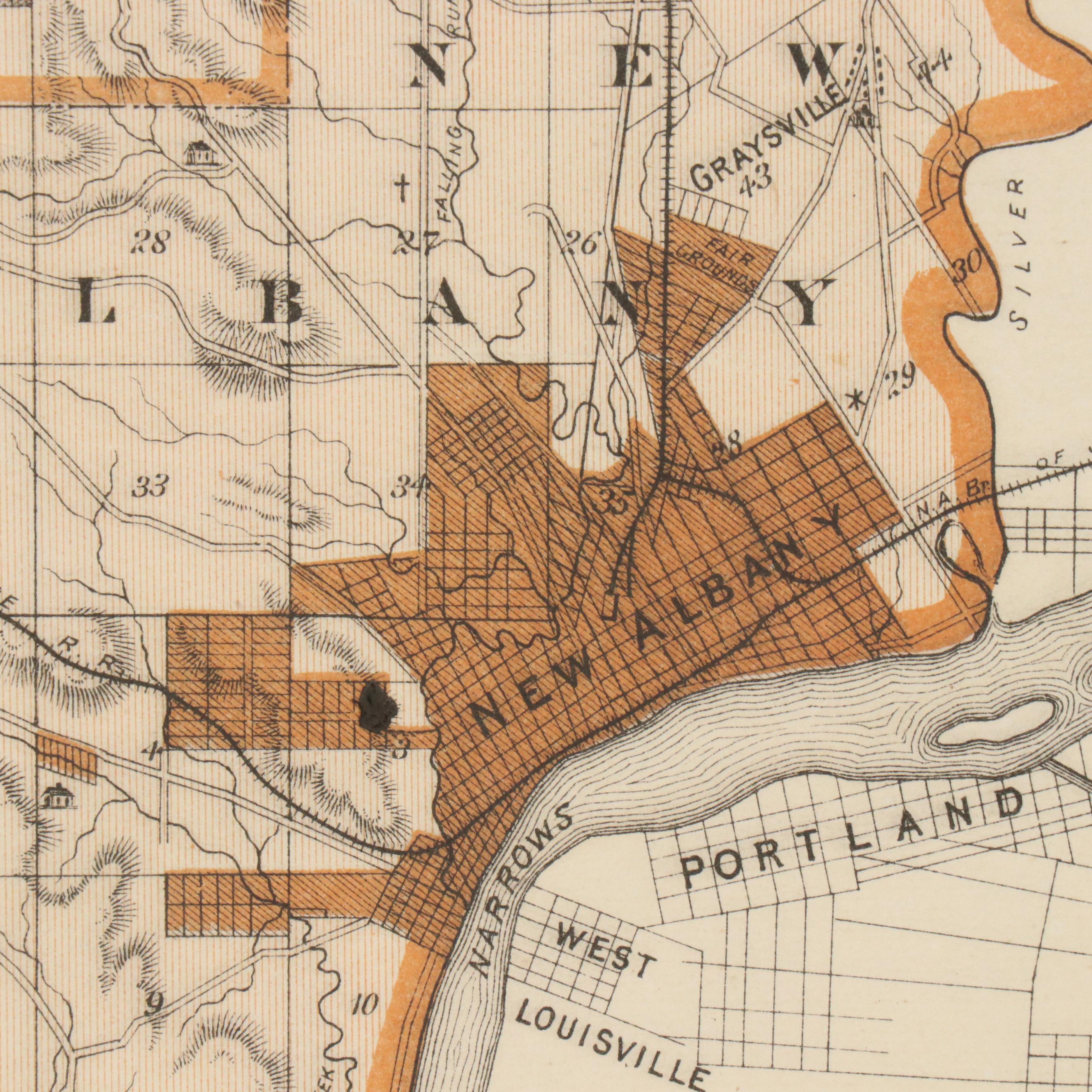 A. T. Andreas Wax Engraving "Map of Vanderburgh County" and City Maps, 1876