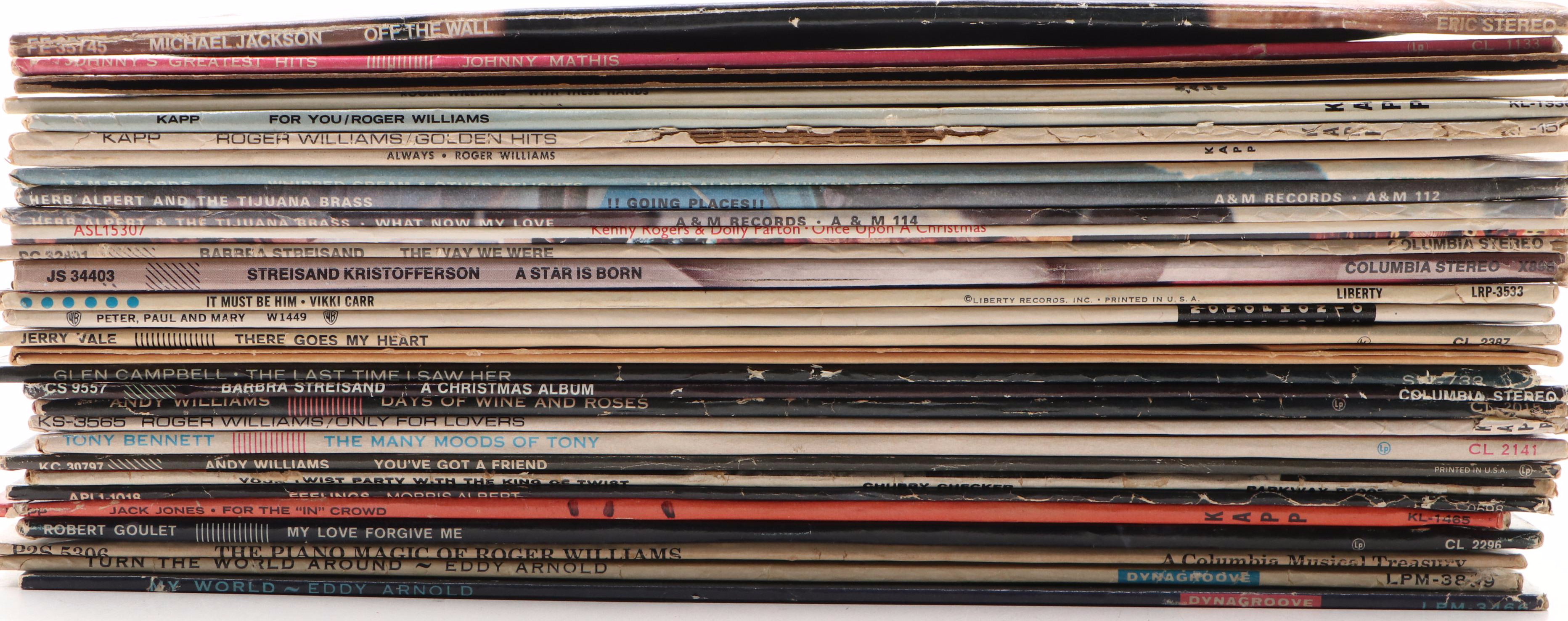 Michael Jackson, Barbra Streisand, Andy Williams and More Vinyl Record Albums