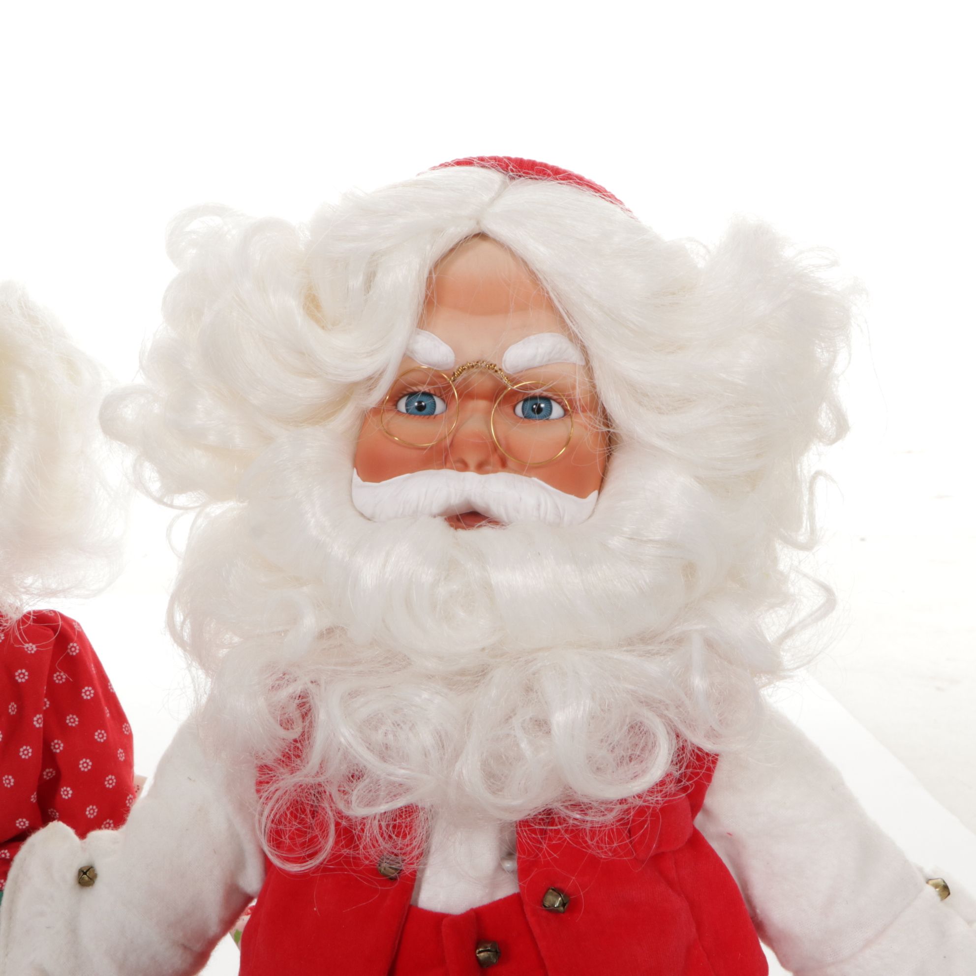 Santa Claus and His Workbench with Mrs. Claus and Holiday Dolls by Danbury Mint