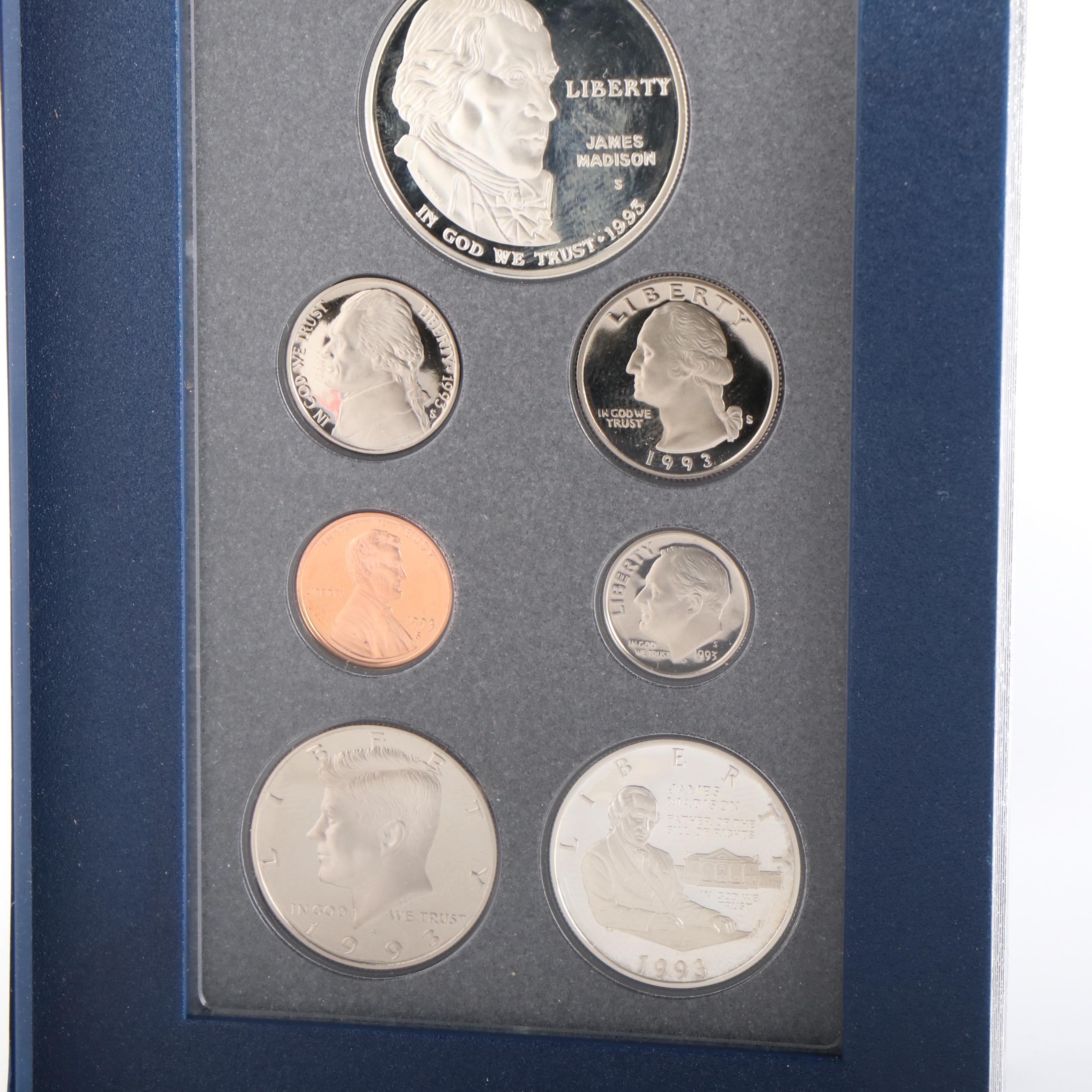Three 1993 U.S. Prestige Silver Proof Sets