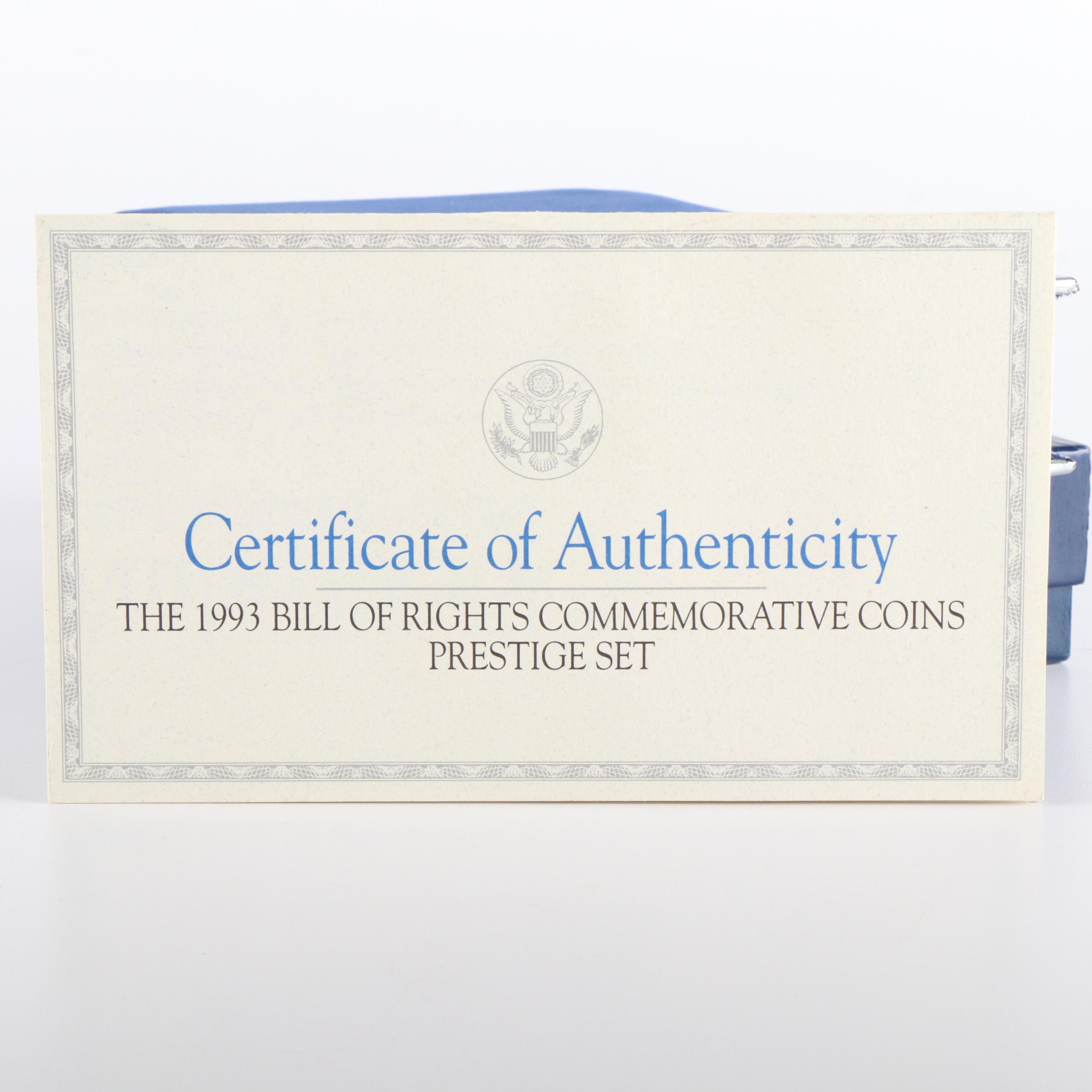 Three 1993 U.S. Prestige Silver Proof Sets